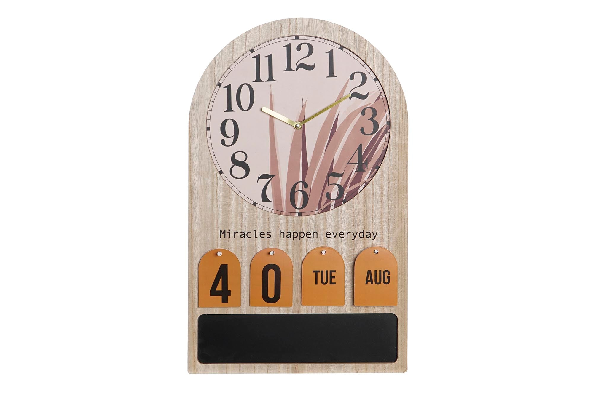 RELOJ MDF 34X4,5X56 CALENDARIO NATURAL - Imagen 1