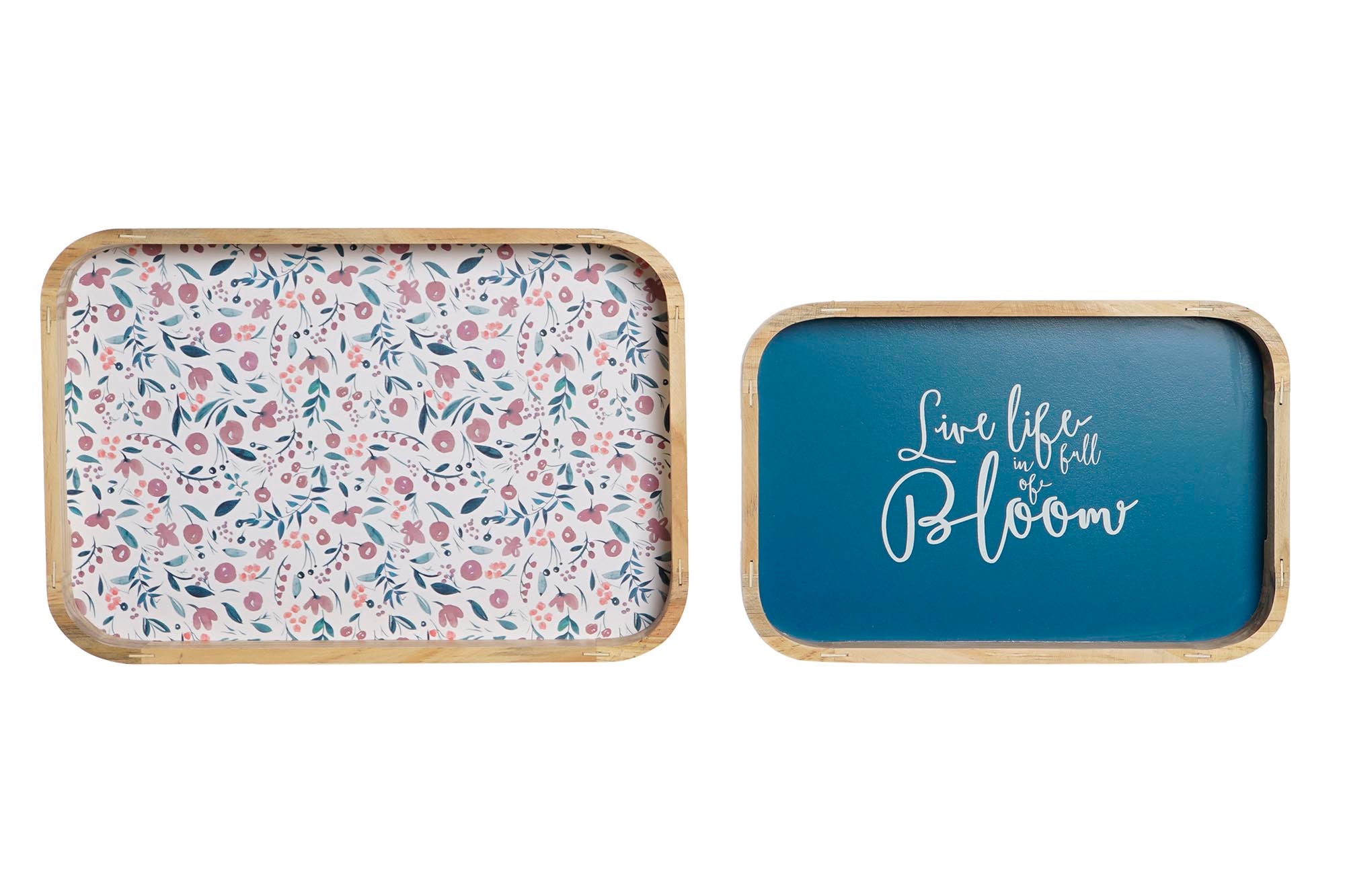 BANDEJA DECORACION SET 2 MDF 35X24X4,5 NATURAL - Imagen 2