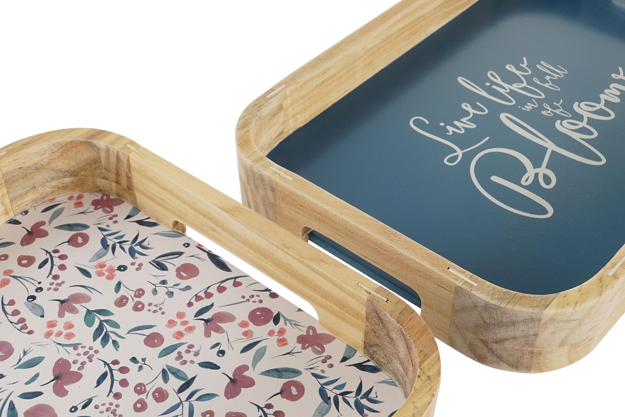 BANDEJA DECORACION SET 2 MDF 35X24X4,5 NATURAL - Imagen 3