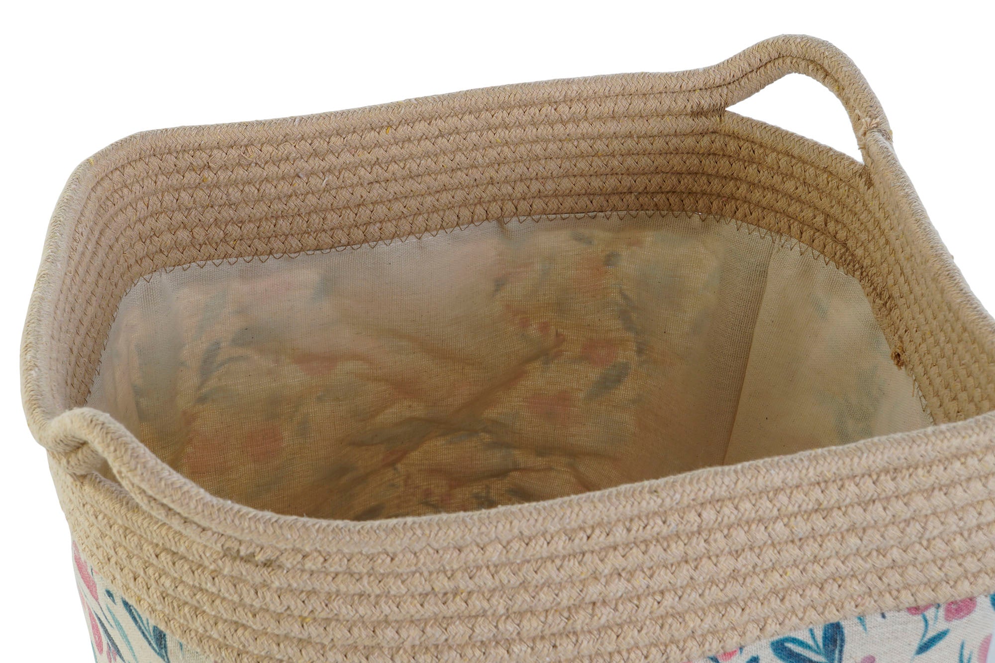 CESTA ALGODON POLIESTER 35X35X38 NATURAL - Imagen 1