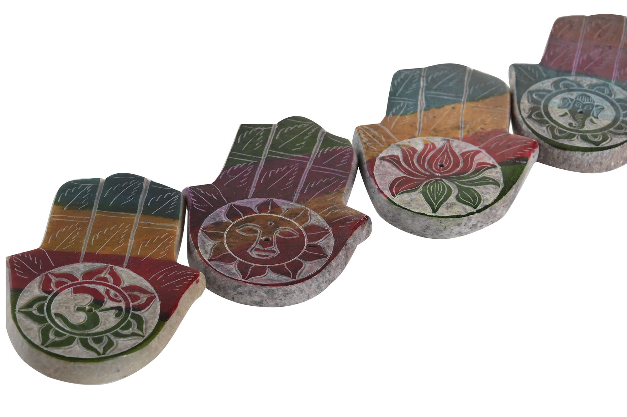 SOPORTE INCIENSO PIEDRA 6X9X1 TALLADO 4 SURT. - Imagen 2