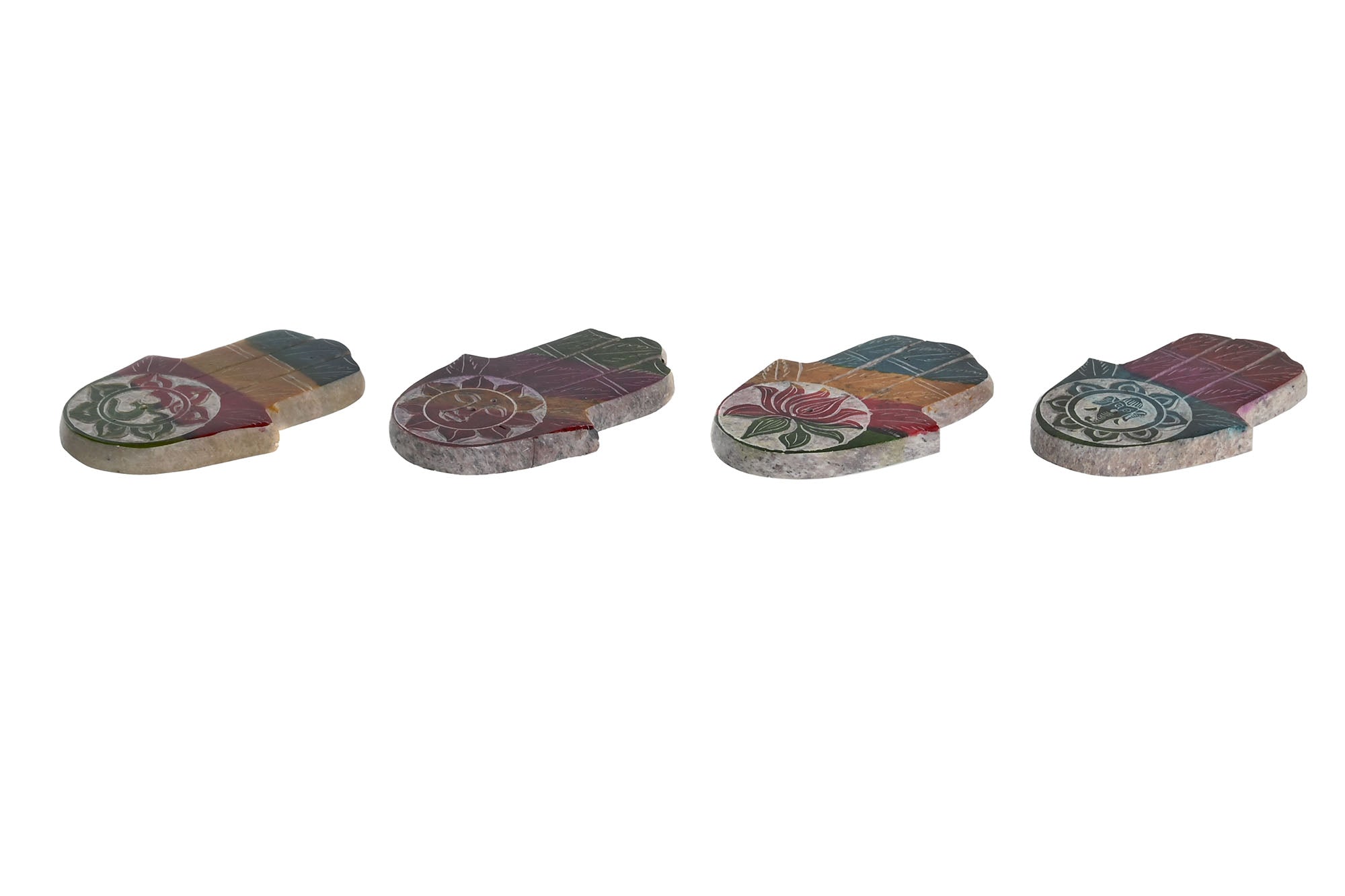 SOPORTE INCIENSO PIEDRA 6X9X1 TALLADO 4 SURT. - Imagen 1