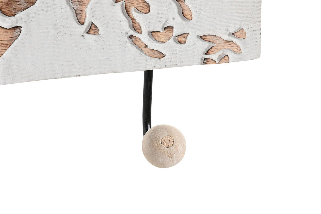PERCHERO PARED MANGO METAL 38X5X16 MAPAMUNDI - Imagen 3