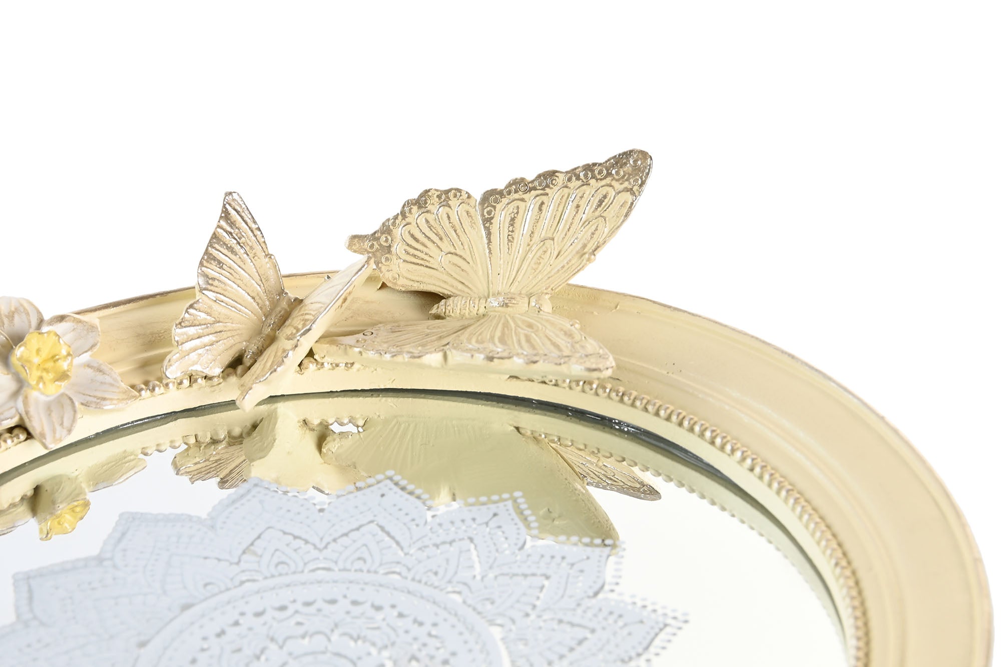 CENTRO MESA RESINA ESPEJO 24X22,6X18 MARIPOSAS - Imagen 2