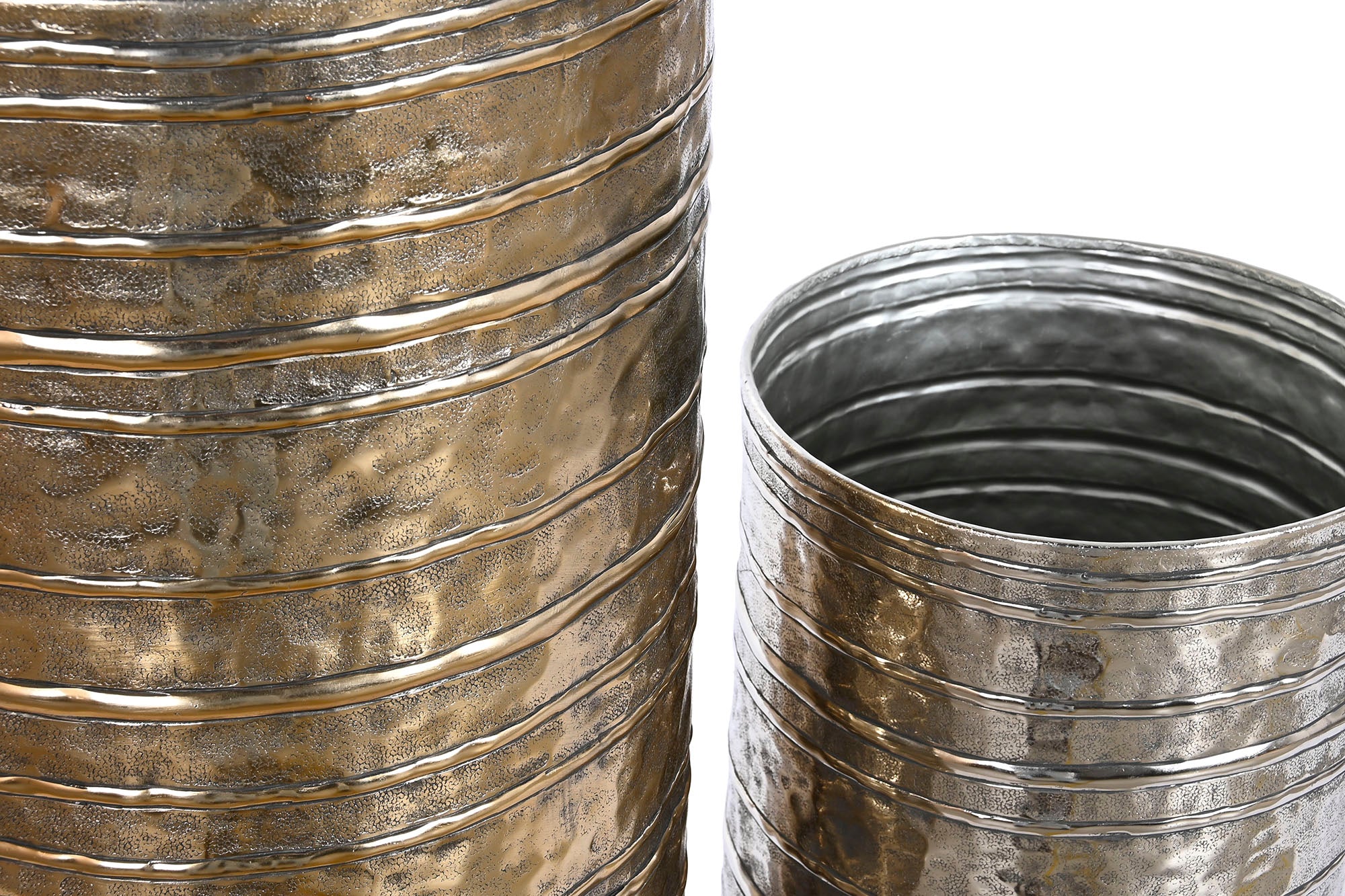 JARRON SET 2 ALUMINIO 31X31X106 DORADO - Imagen 2