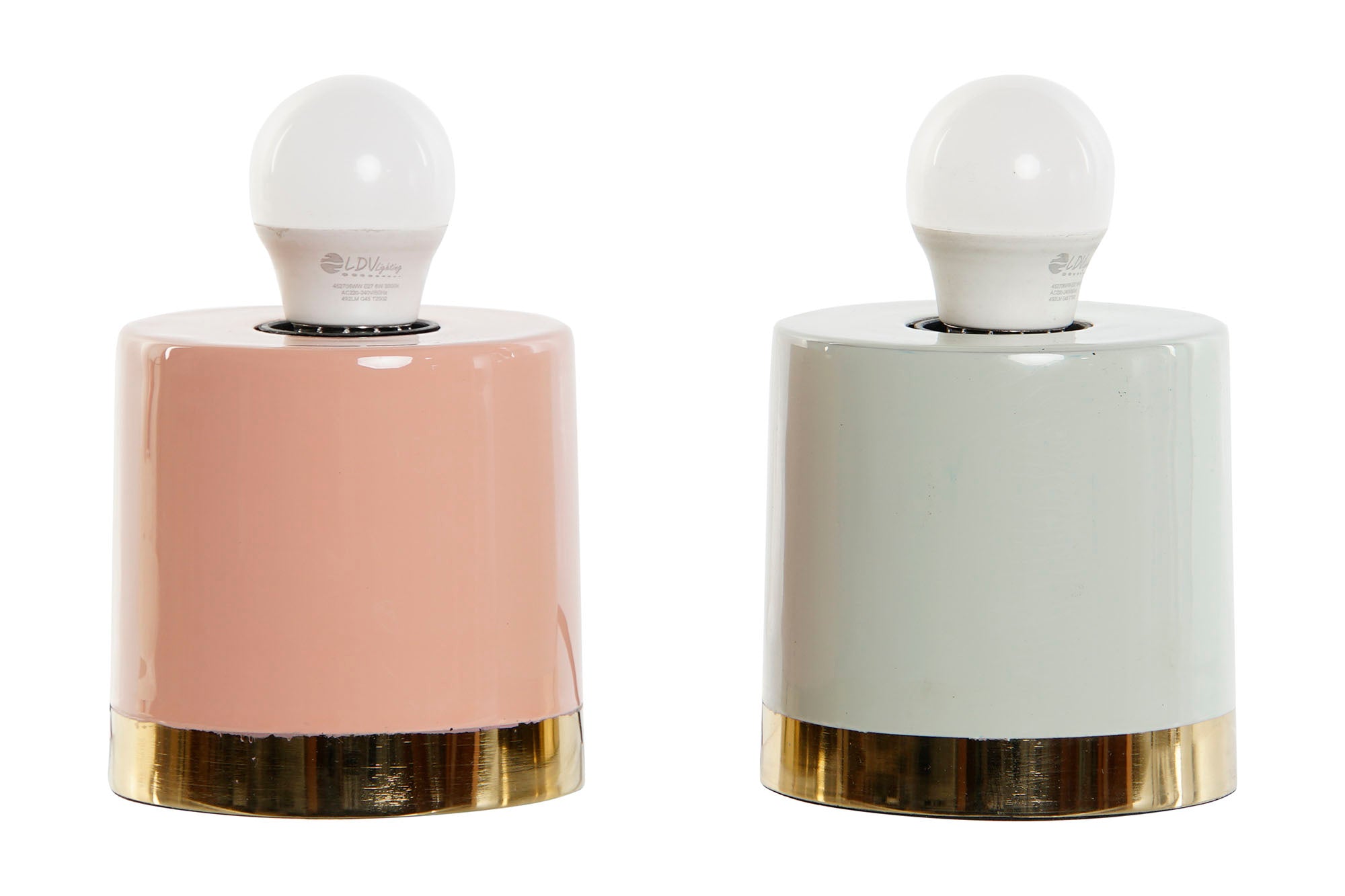 LAMPARA SOBREMESA METAL 10X10X10 BOMBILLA NO INCLU - Imagen 5