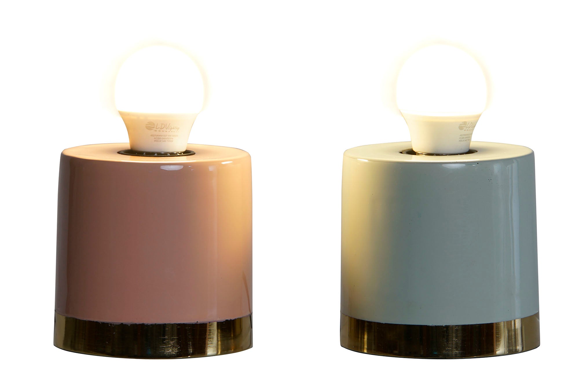 LAMPARA SOBREMESA METAL 10X10X10 BOMBILLA NO INCLU - Imagen 1