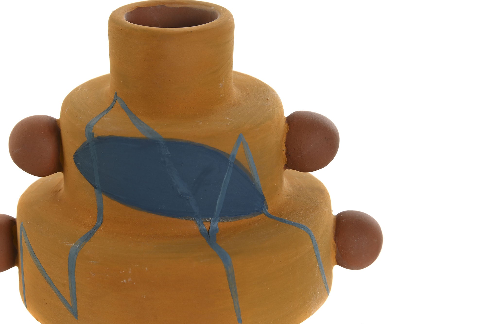 PORTAVELA CERAMICA 11X8,3X7,7 MOSTAZA - Imagen 3