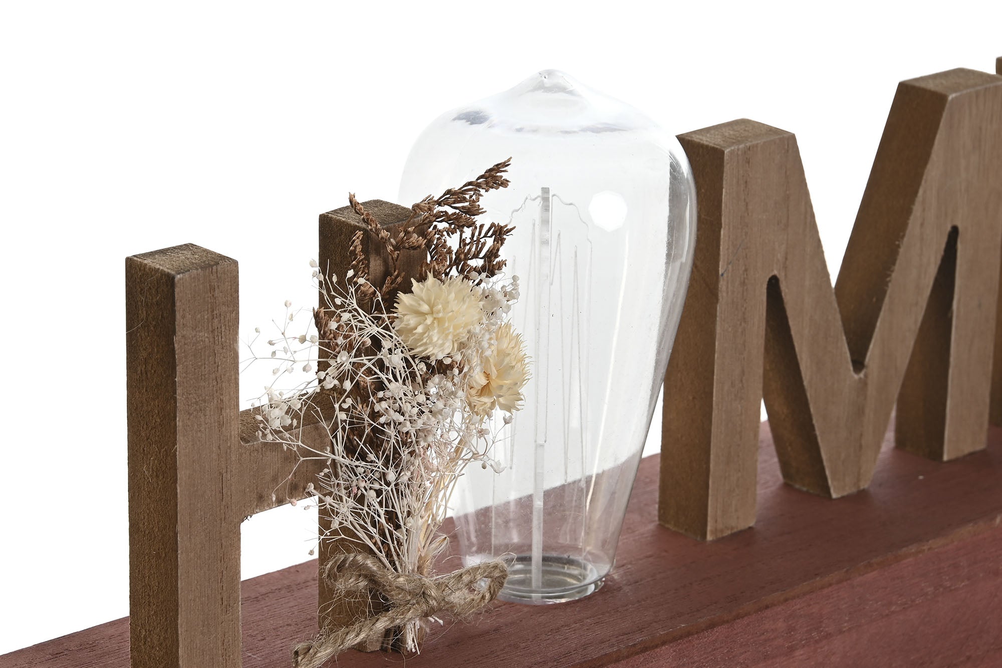 DECORACION LUMINOSA LED MDF 34X8X17 NATURAL - Imagen 2