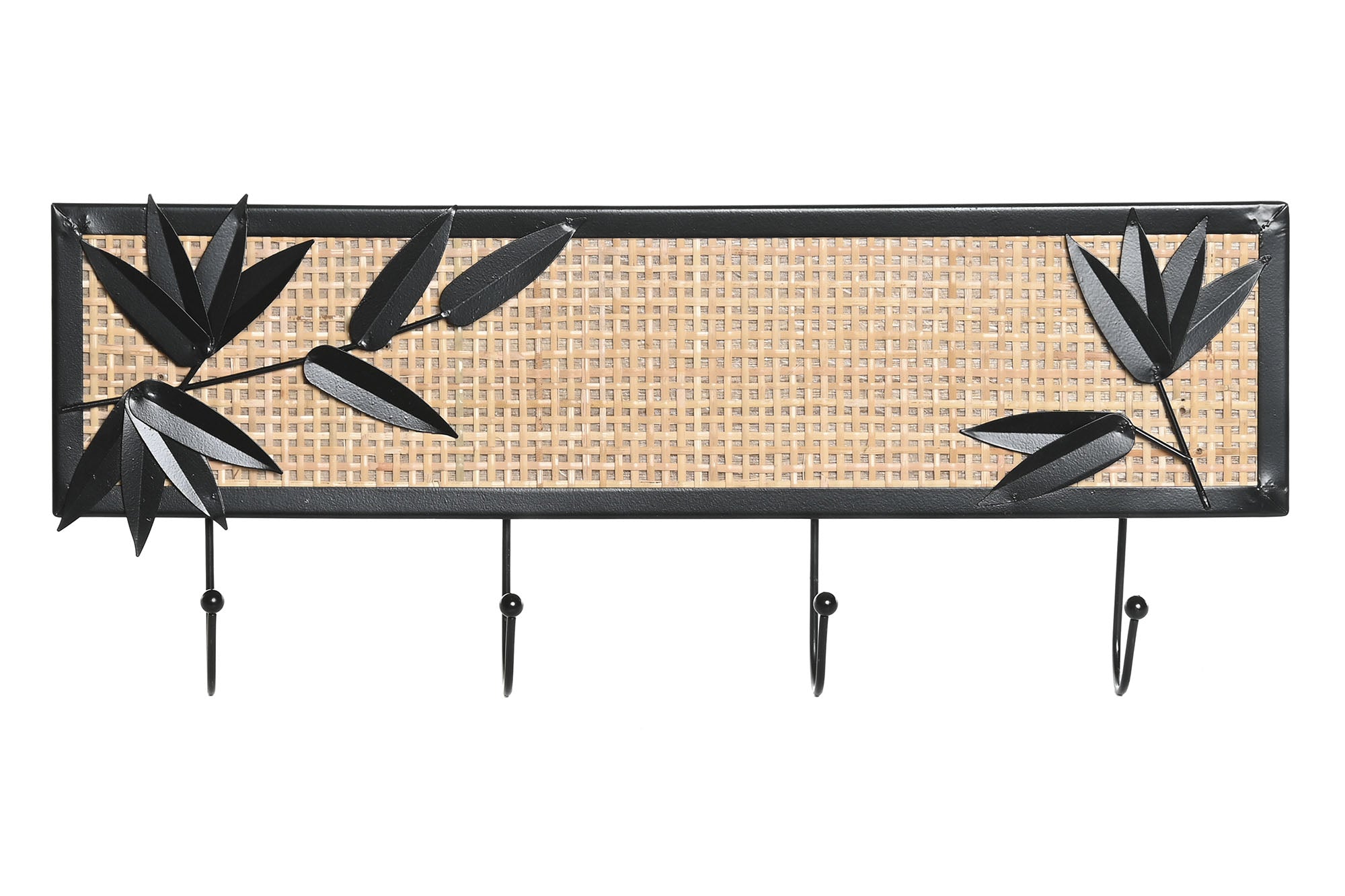 PERCHERO HIERRO RATAN 40X4,5X16 NATURAL - Imagen 1