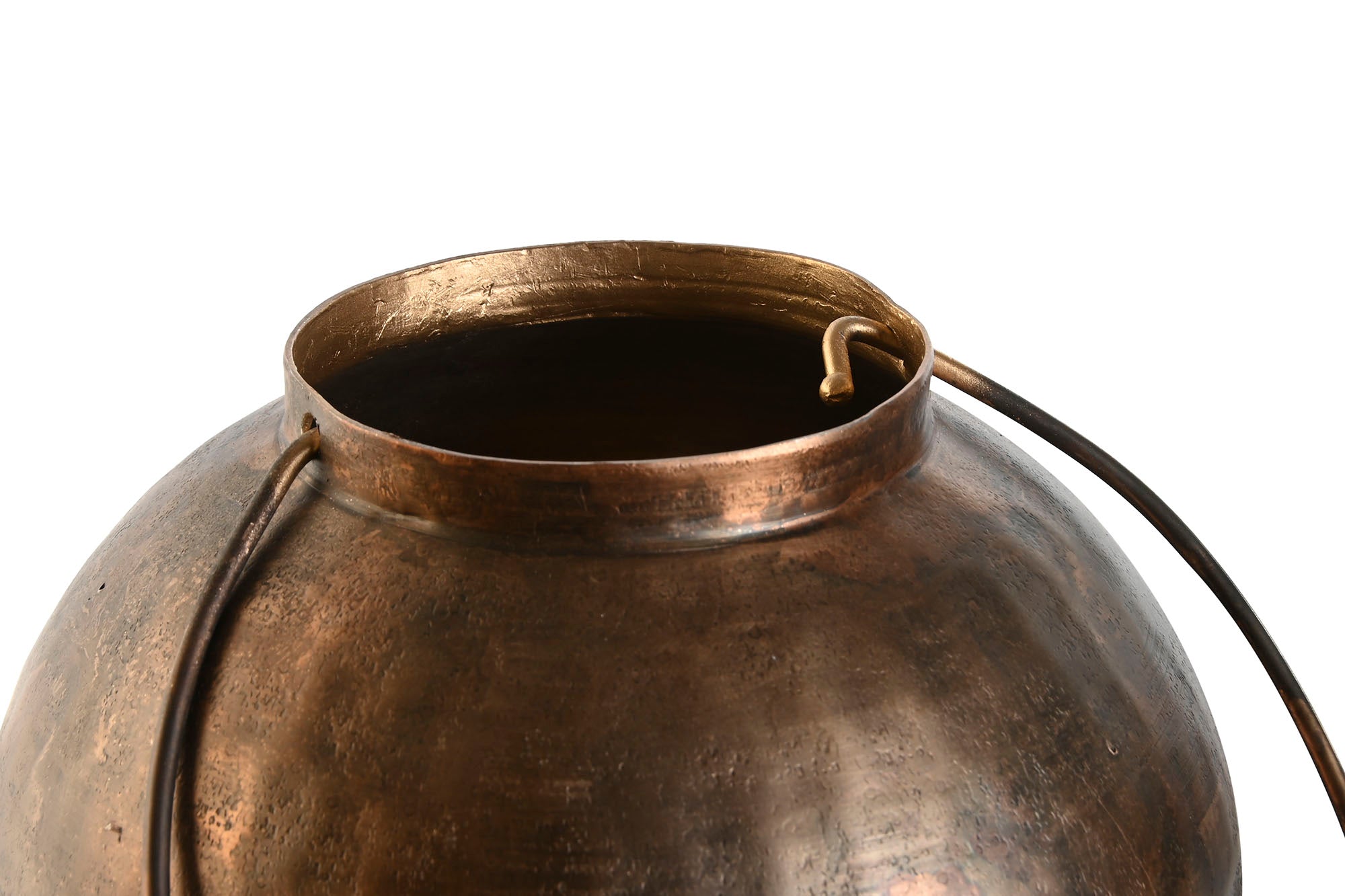 PORTAVELA ALUMINIO 22X22X24 DESGASTADO DORADO - Imagen 2