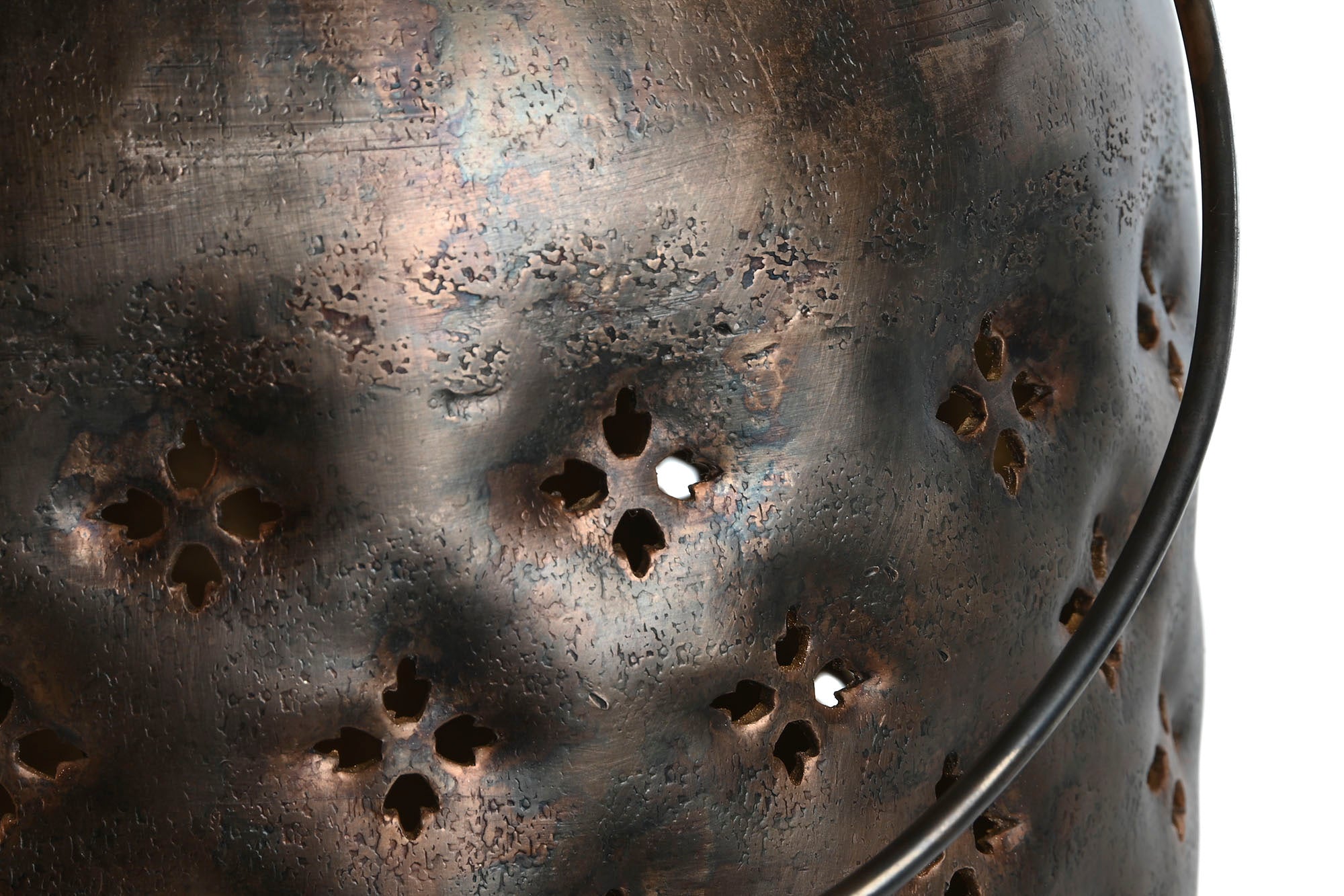 PORTAVELA ALUMINIO 22X22X24 DESGASTADO DORADO - Imagen 3