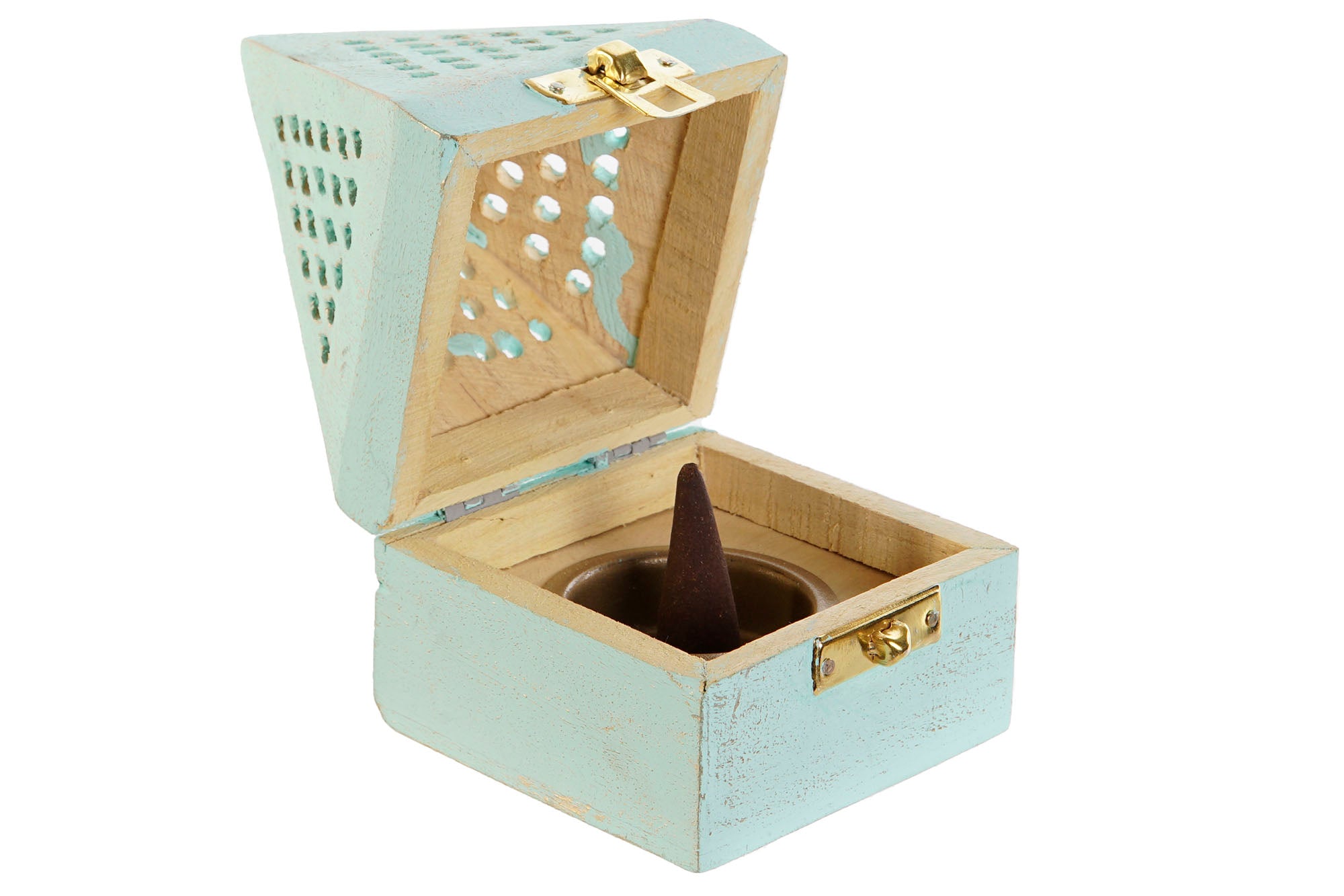 SOPORTE INCIENSO MANGO 7X7X13 PARA CONOS 6 SURT. - Imagen 2