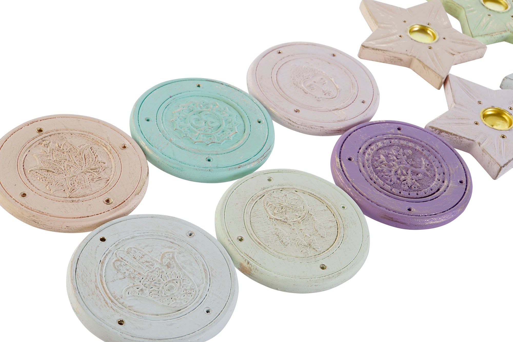 SOPORTE INCIENSO MANGO METAL 8X8X1 12 SURT. - Imagen 2