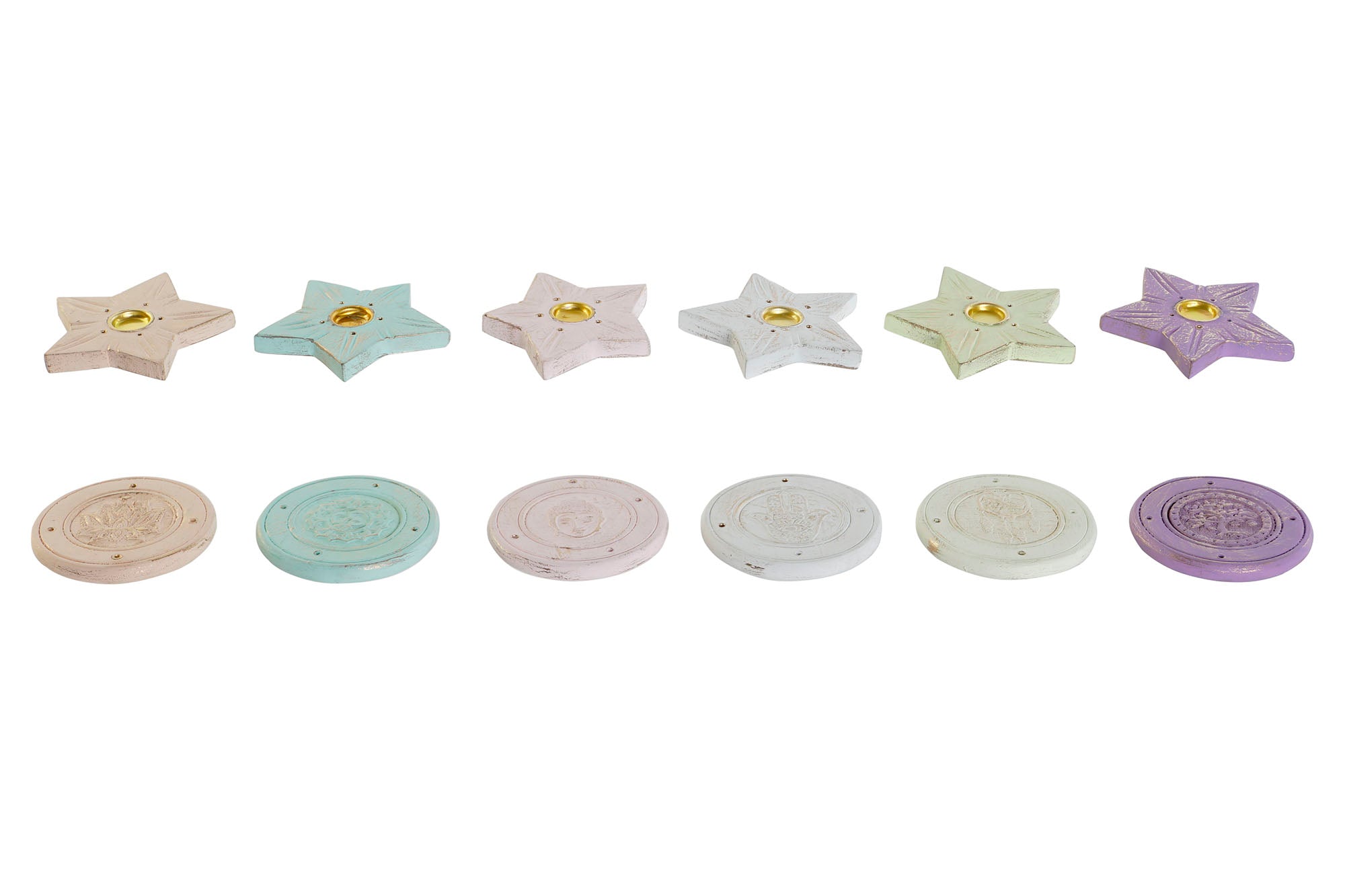 SOPORTE INCIENSO MANGO METAL 8X8X1 12 SURT. - Imagen 1