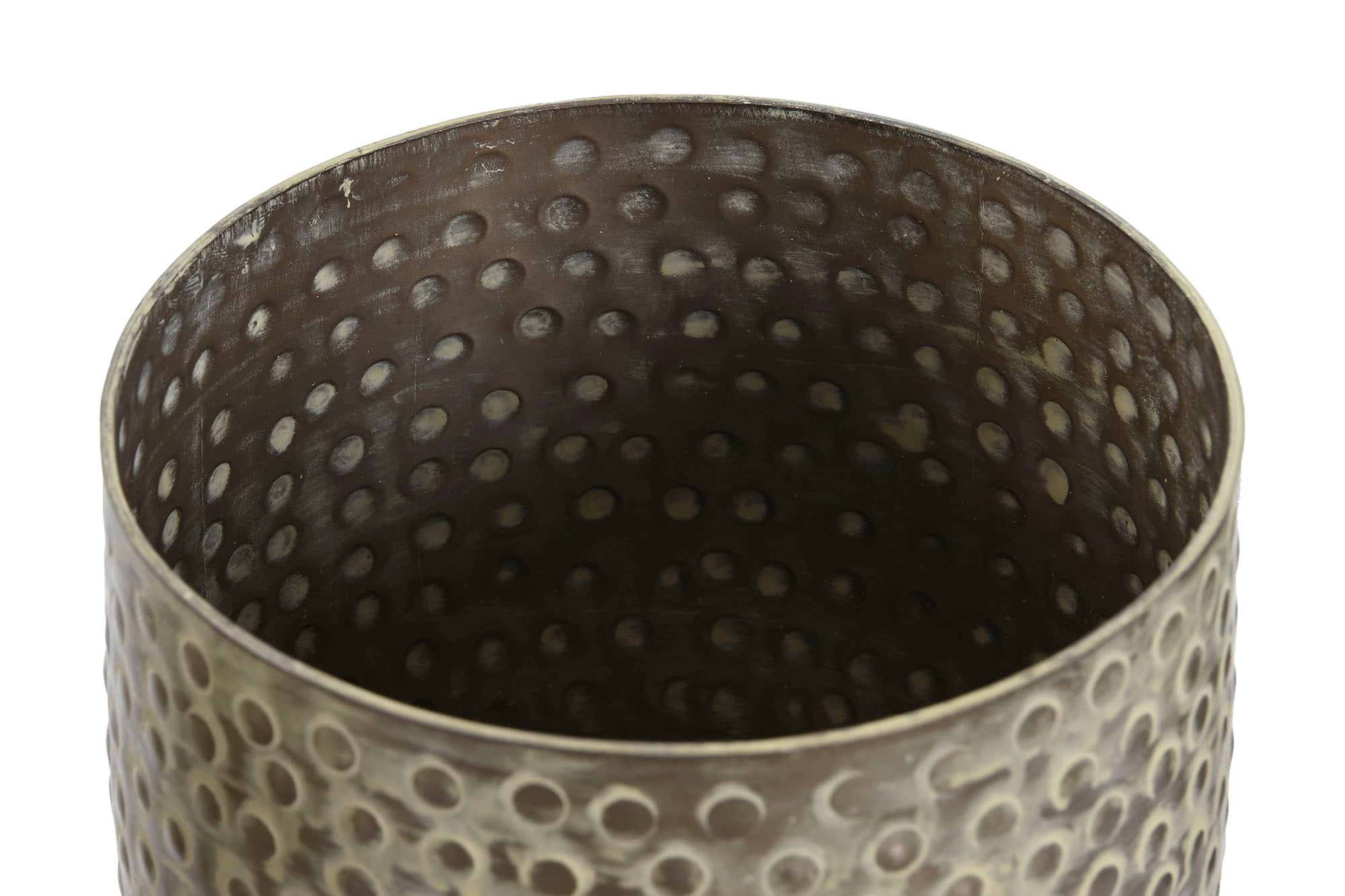 MACETERO SET 3 ALUMINIO 17X17X13 PATINADO VERDE - Imagen 2