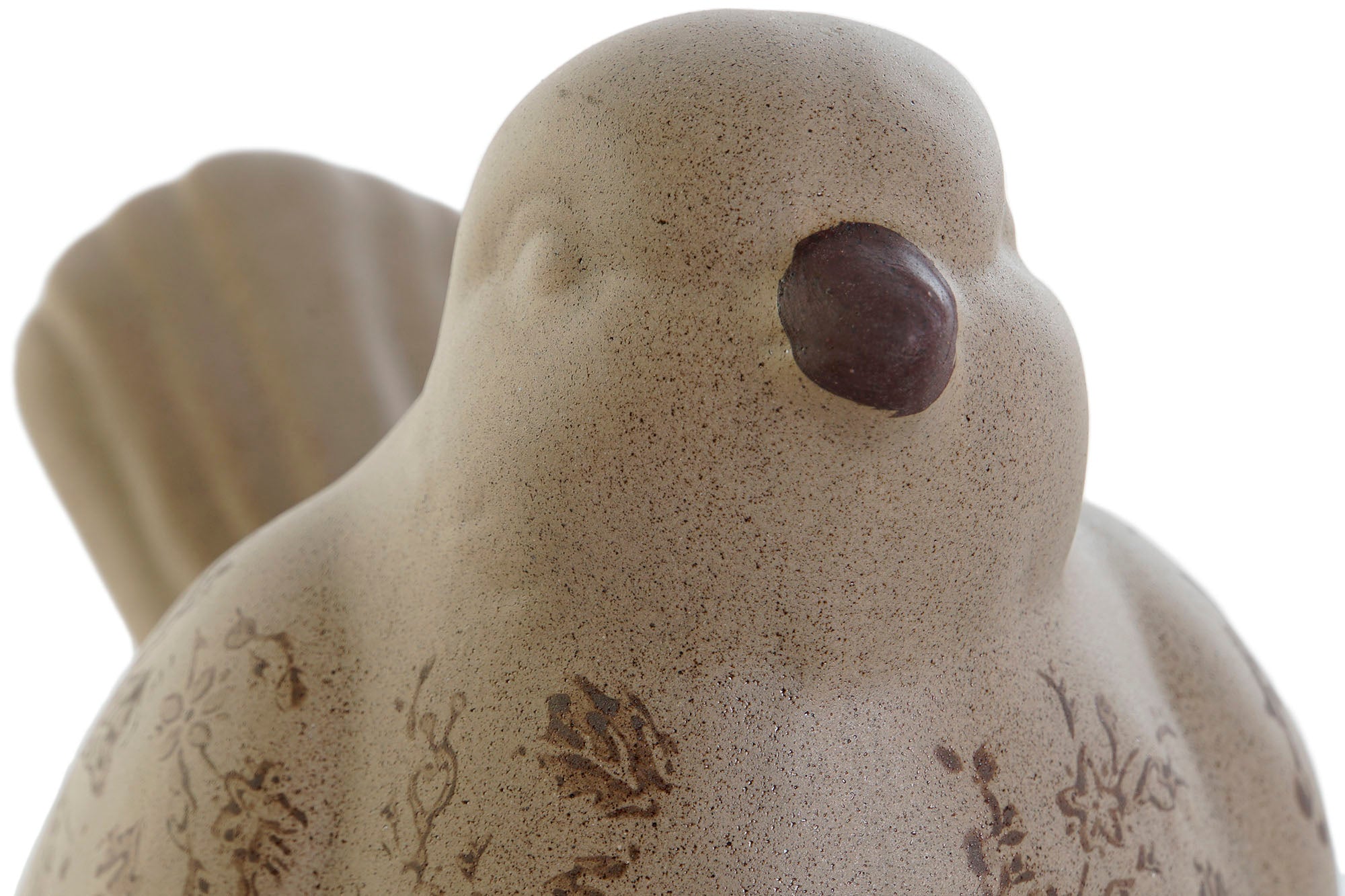 FIGURA GRES 19X11X14 PAJARO MATE MARRON - Imagen 2