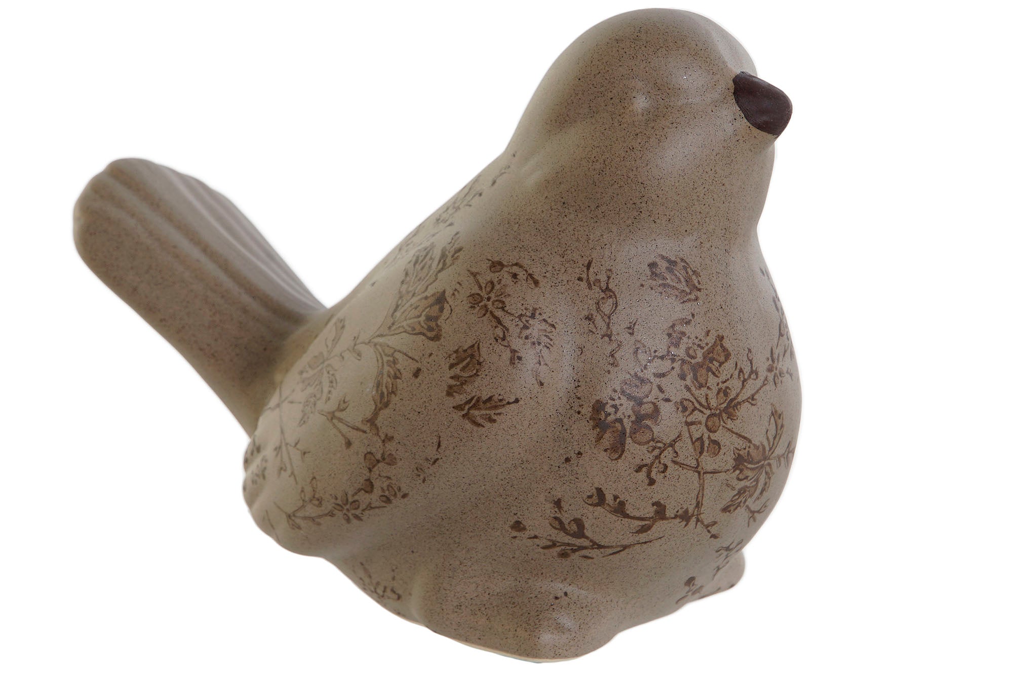 FIGURA GRES 19X11X14 PAJARO MATE MARRON - Imagen 1