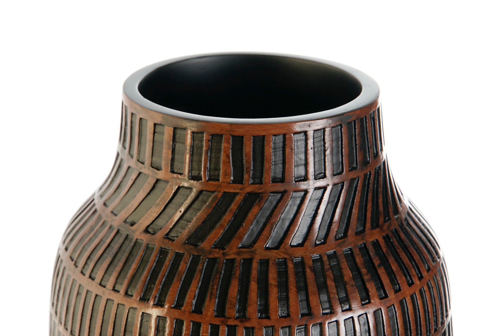 JARRON RESINA 20X20X48 MARRON - Imagen 1