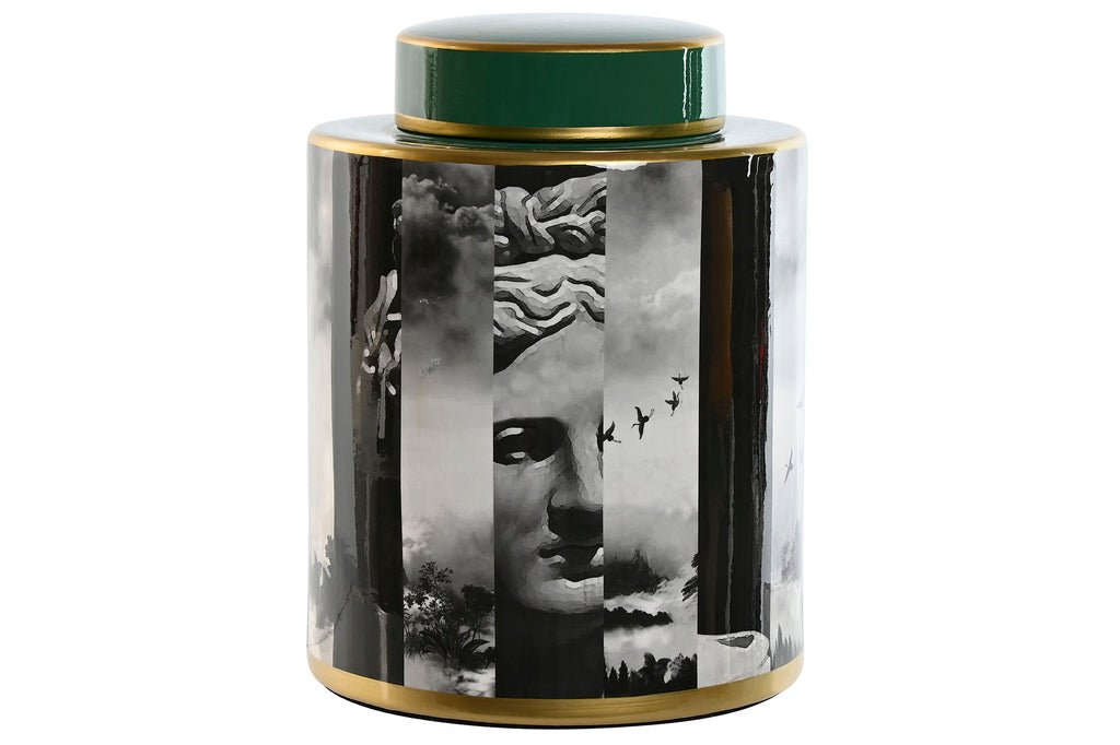 TIBOR PORCELANA 20,5X20,5X27 VERDE - Imagen 1