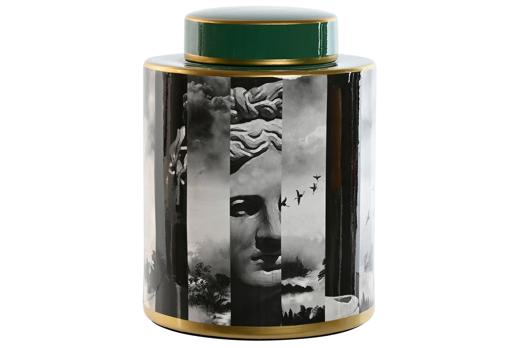 TIBOR PORCELANA 20,5X20,5X27 VERDE - Imagen 1