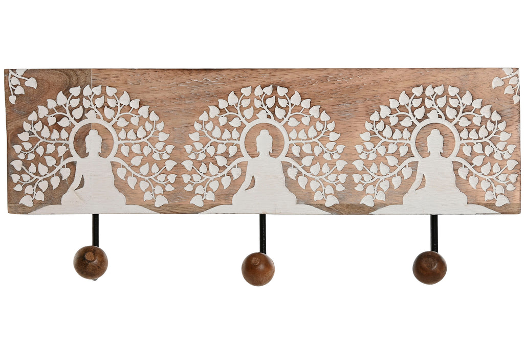 PERCHERO PARED MANGO METAL 38X5X16 BUDA BLANCO - Imagen 1