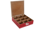 CAJA INFUSIONES MDF 24X24X7,5 ROJO - Imagen 3