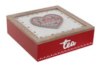 CAJA INFUSIONES MDF 24X24X7,5 ROJO - Imagen 1