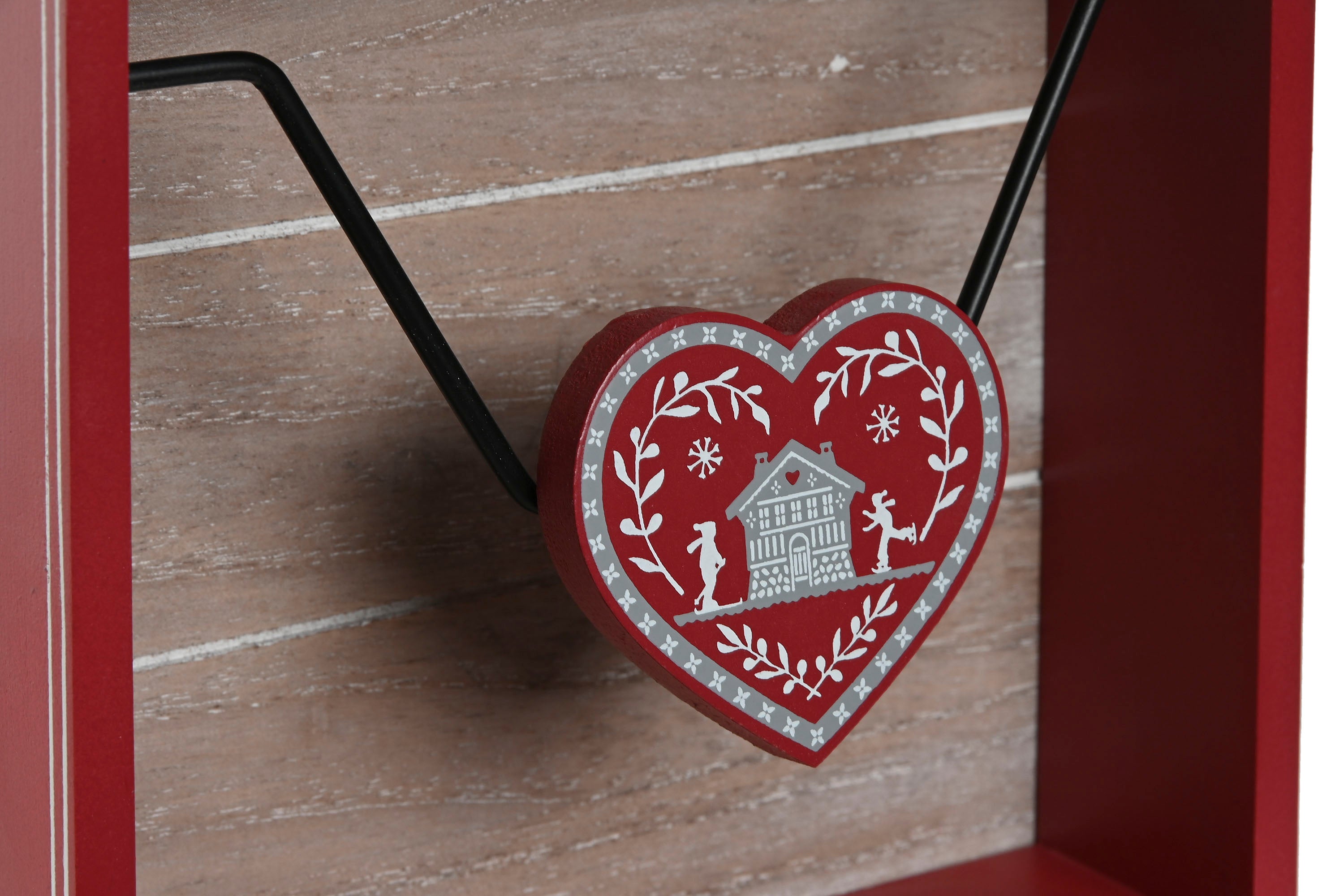 SERVILLETERO MDF METAL 18,5X18,5X5 ROJO - Imagen 2