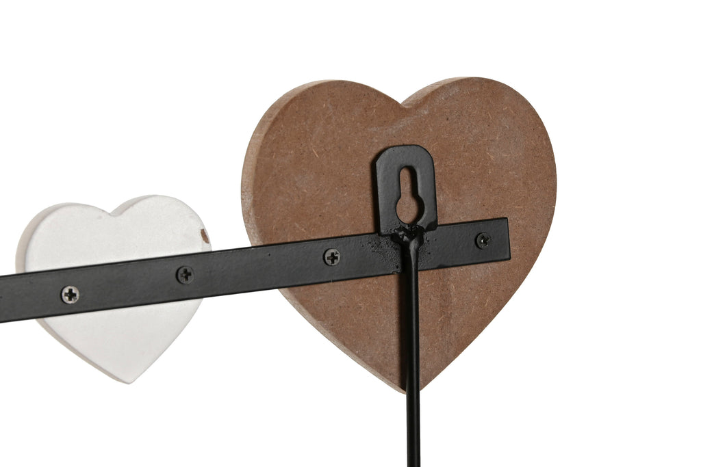 PERCHERO MDF METAL 43X4,5X16 3 PERCHAS ROJO - Imagen 3