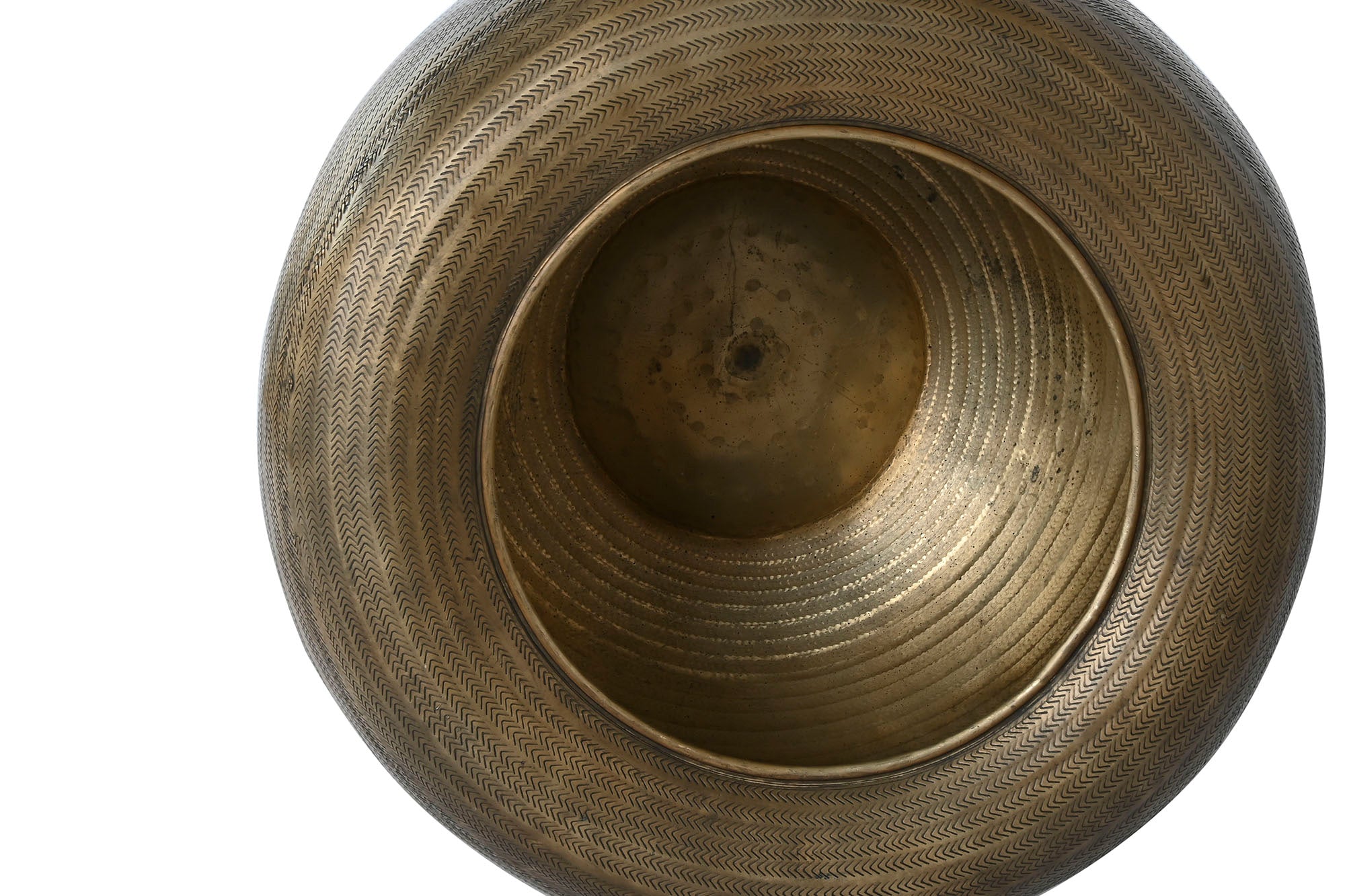 MACETERO SET 2 ALUMINIO 64X64X47 PATINADO DORADO - Imagen 2