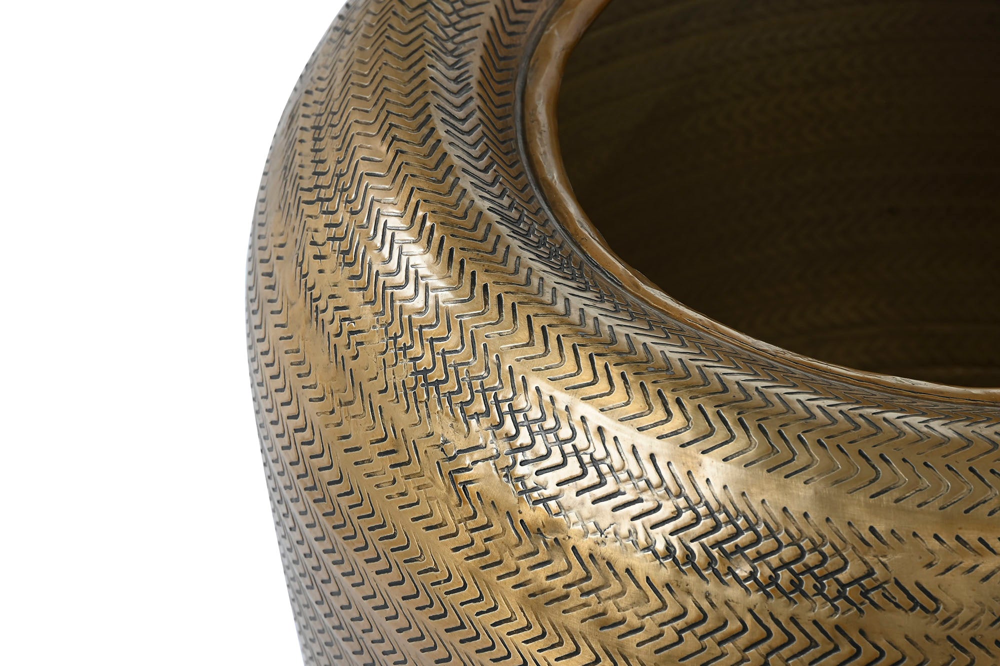 MACETERO SET 2 ALUMINIO 64X64X47 PATINADO DORADO - Imagen 3