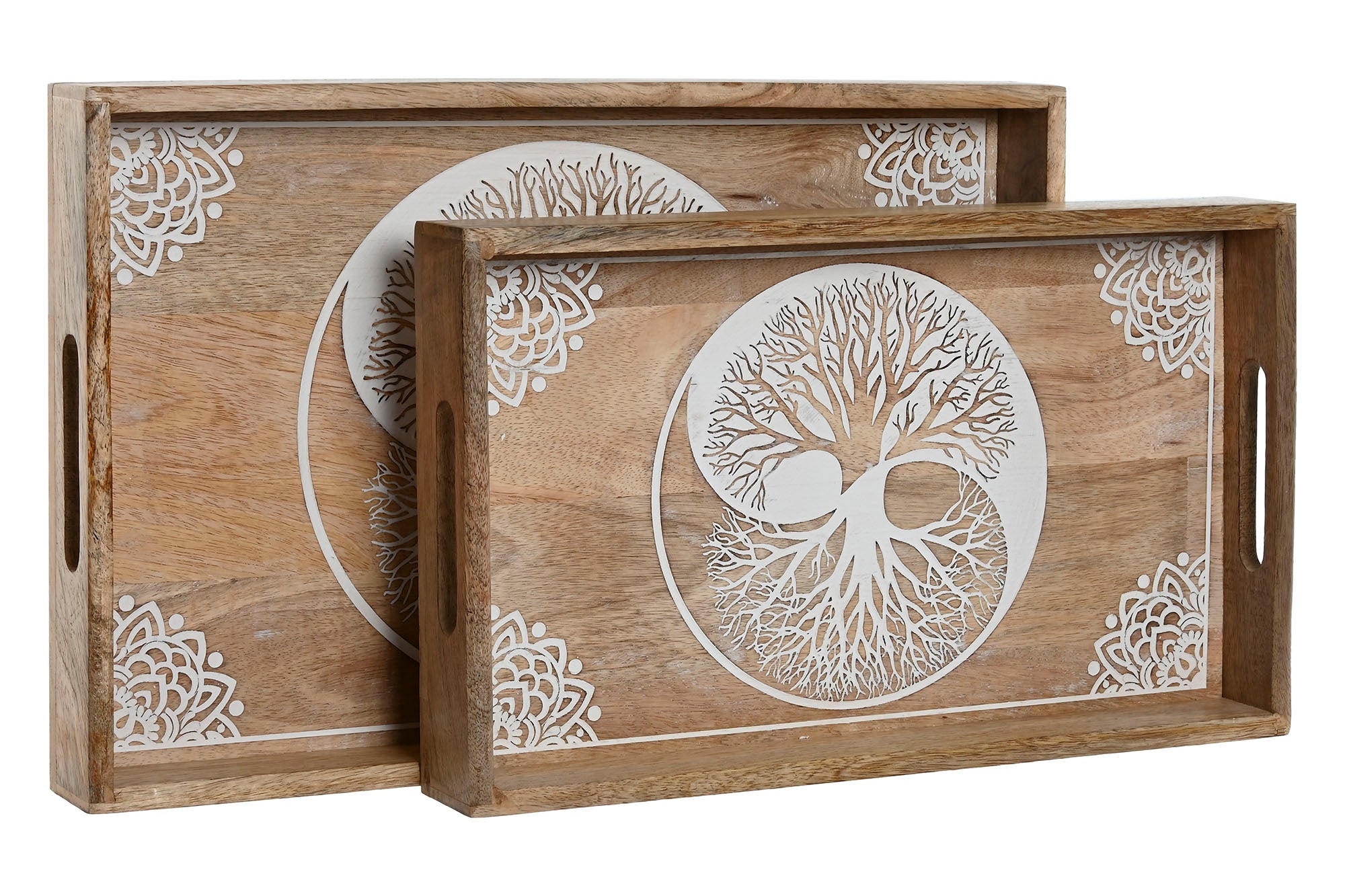 BANDEJA SET 2 MANGO 43,5X27X5,5 ARBOL DECAPE - Imagen 3