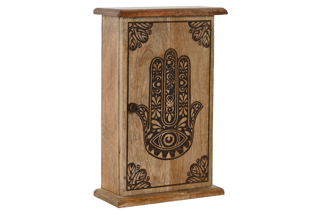 GUARDALLAVES MANGO 18X7,5X28 HAMSA GRABADO NATURAL - Imagen 1