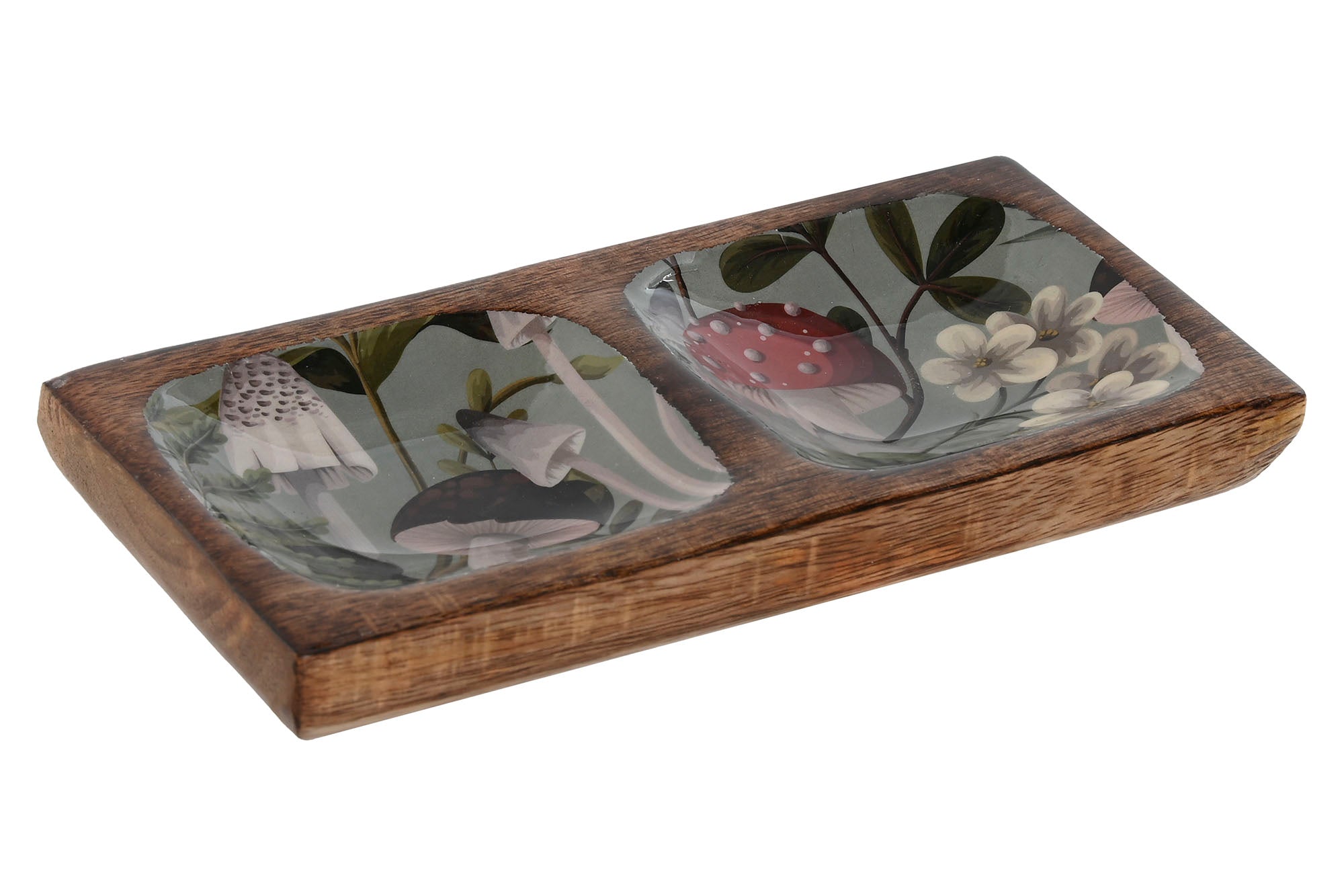 VACIABOLSILLOS MANGO 20X10X2,5 SETAS LACADO AZUL - Imagen 1