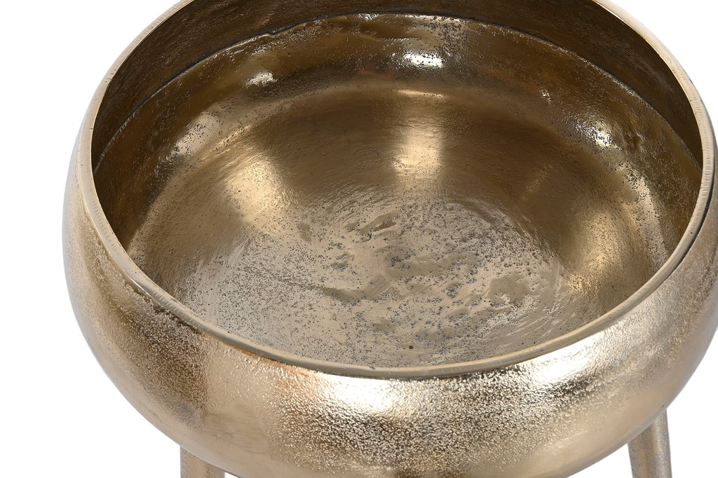 MACETERO ALUMINIO 35,5X35,5X77 DORADO - Imagen 2