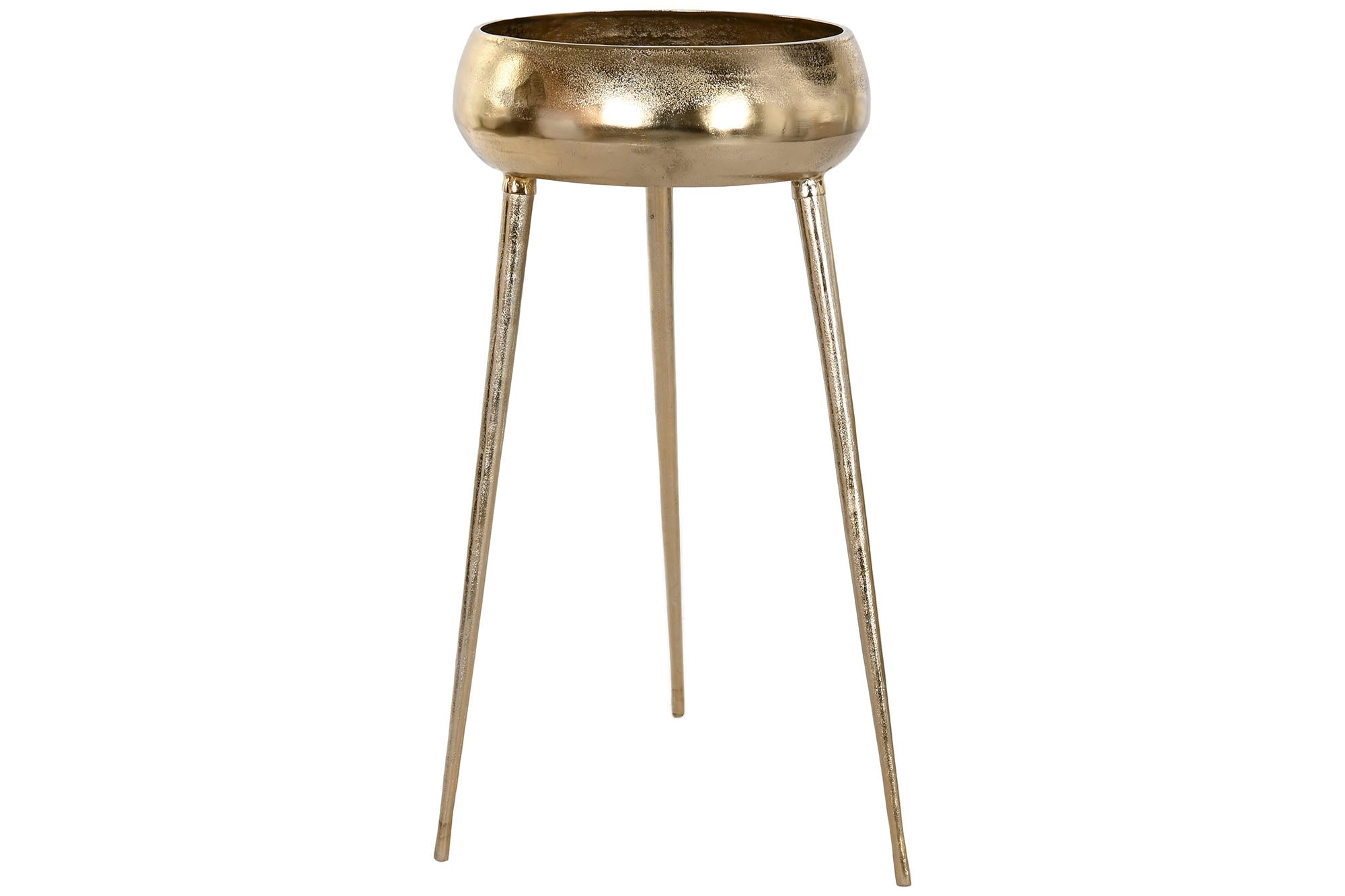 MACETERO ALUMINIO 35,5X35,5X77 DORADO - Imagen 1