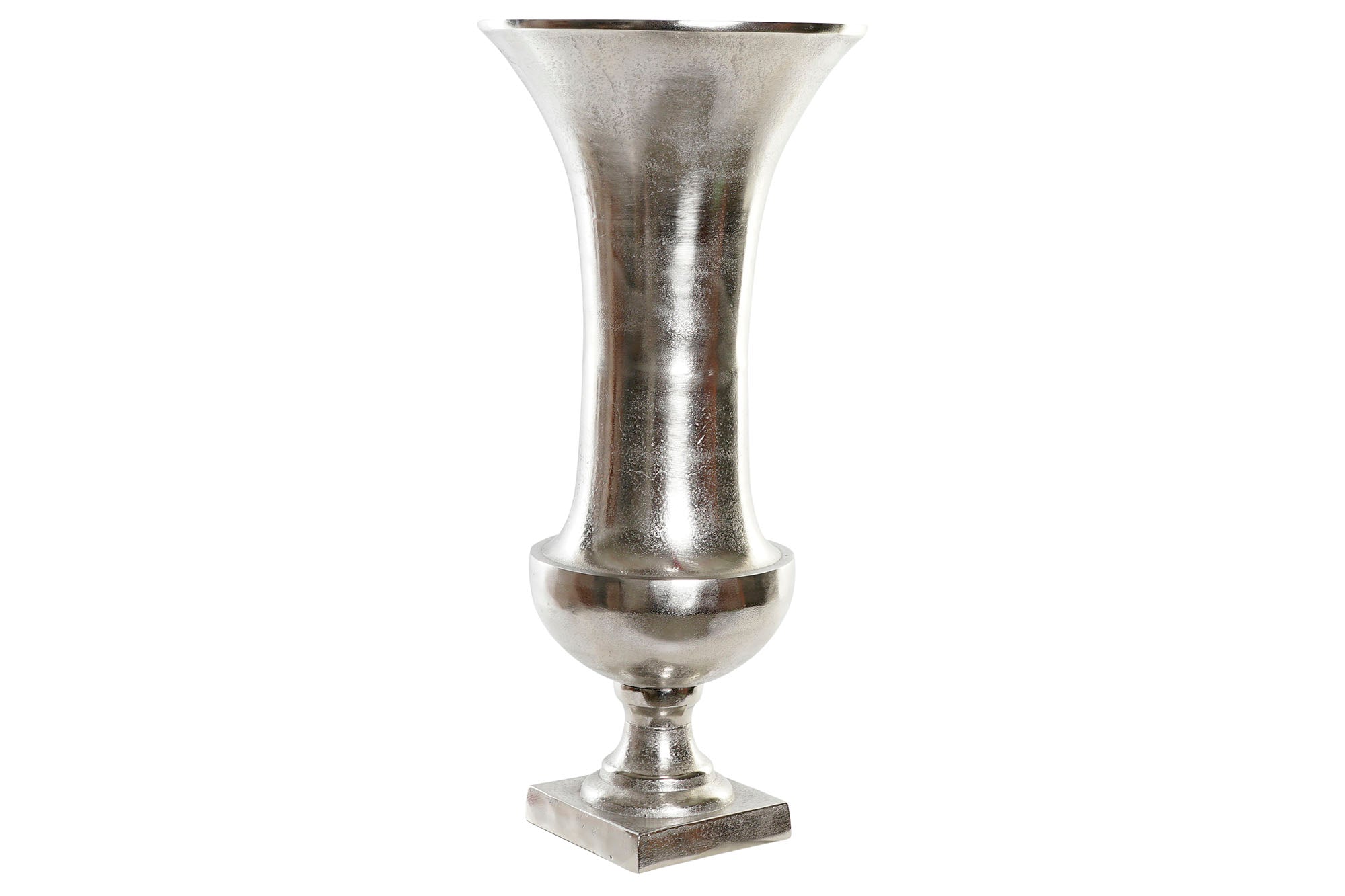 JARRON ALUMINIO 28,5X28,5X61,5 COPA PLATEADO - Imagen 1