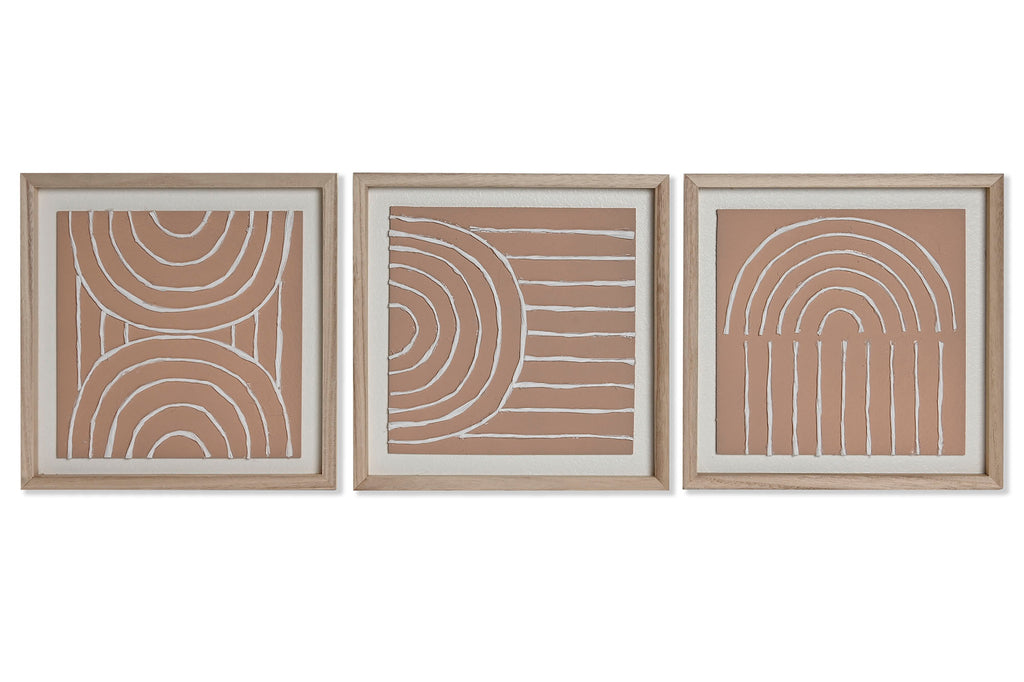 CUADRO MDF YESO 25X2,2X25 3D 3 SURT. - Imagen 1