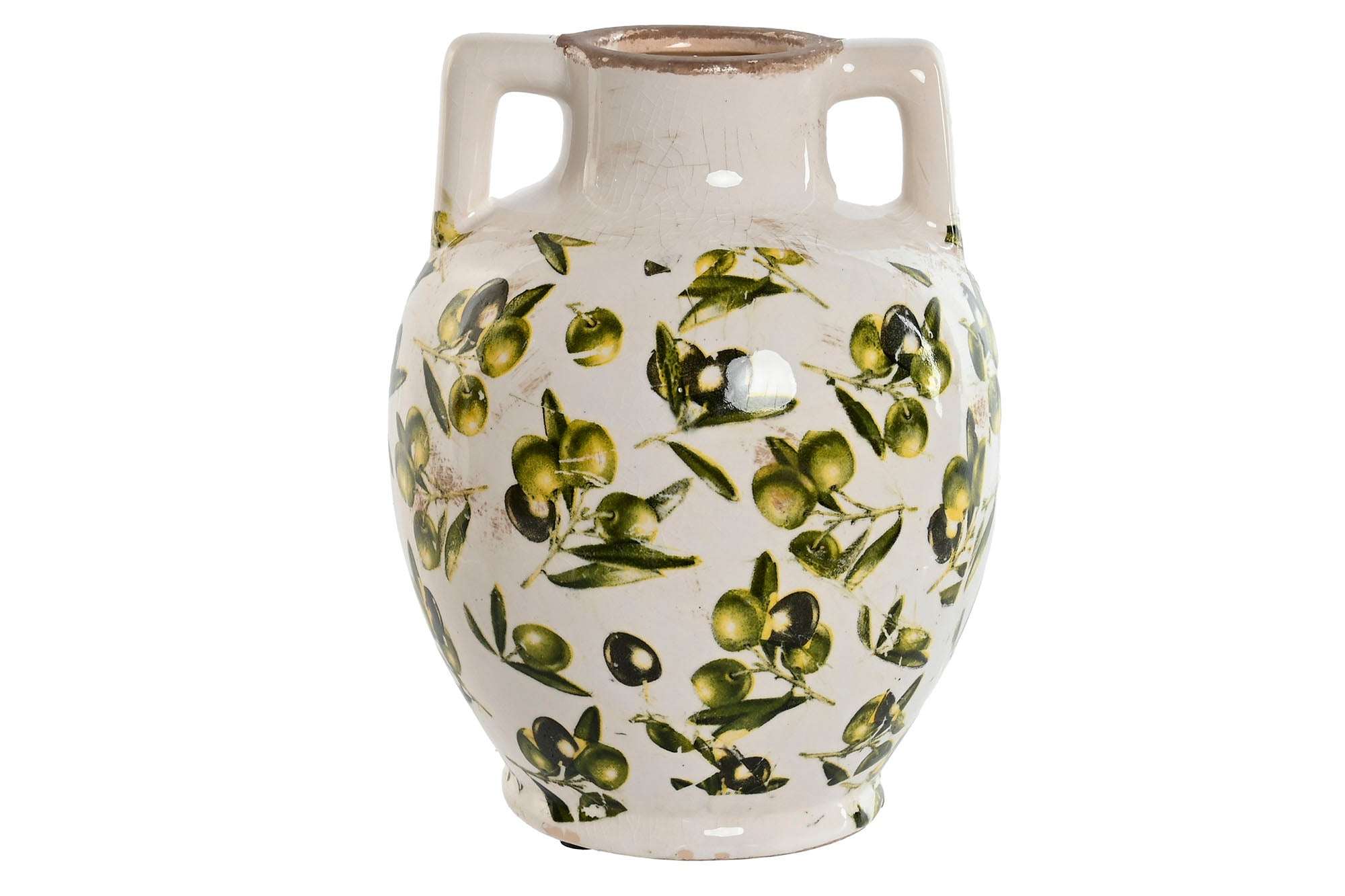 JARRON GRES 17X17X22 OLIVAS VERDE - Imagen 1