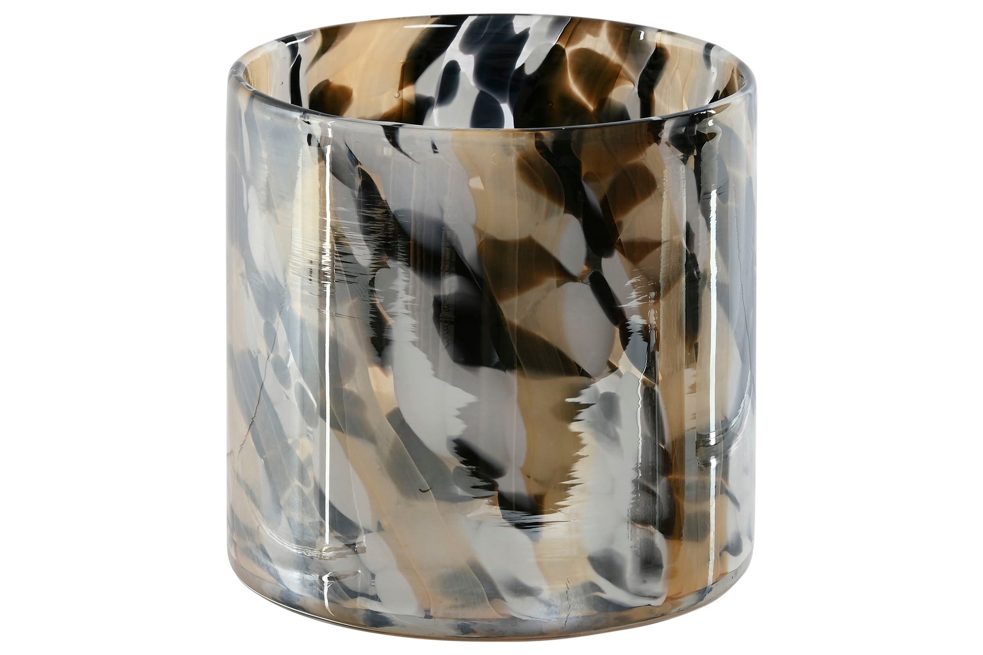 PORTAVELA CRISTAL 12X12X11,5 NEGRO - Imagen 1