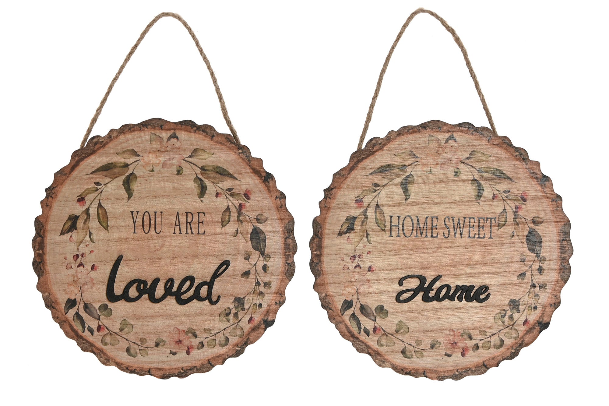 DECORACION COLGANTE MDF 20X1X27 TRONCO 2 SURT. - Imagen 1