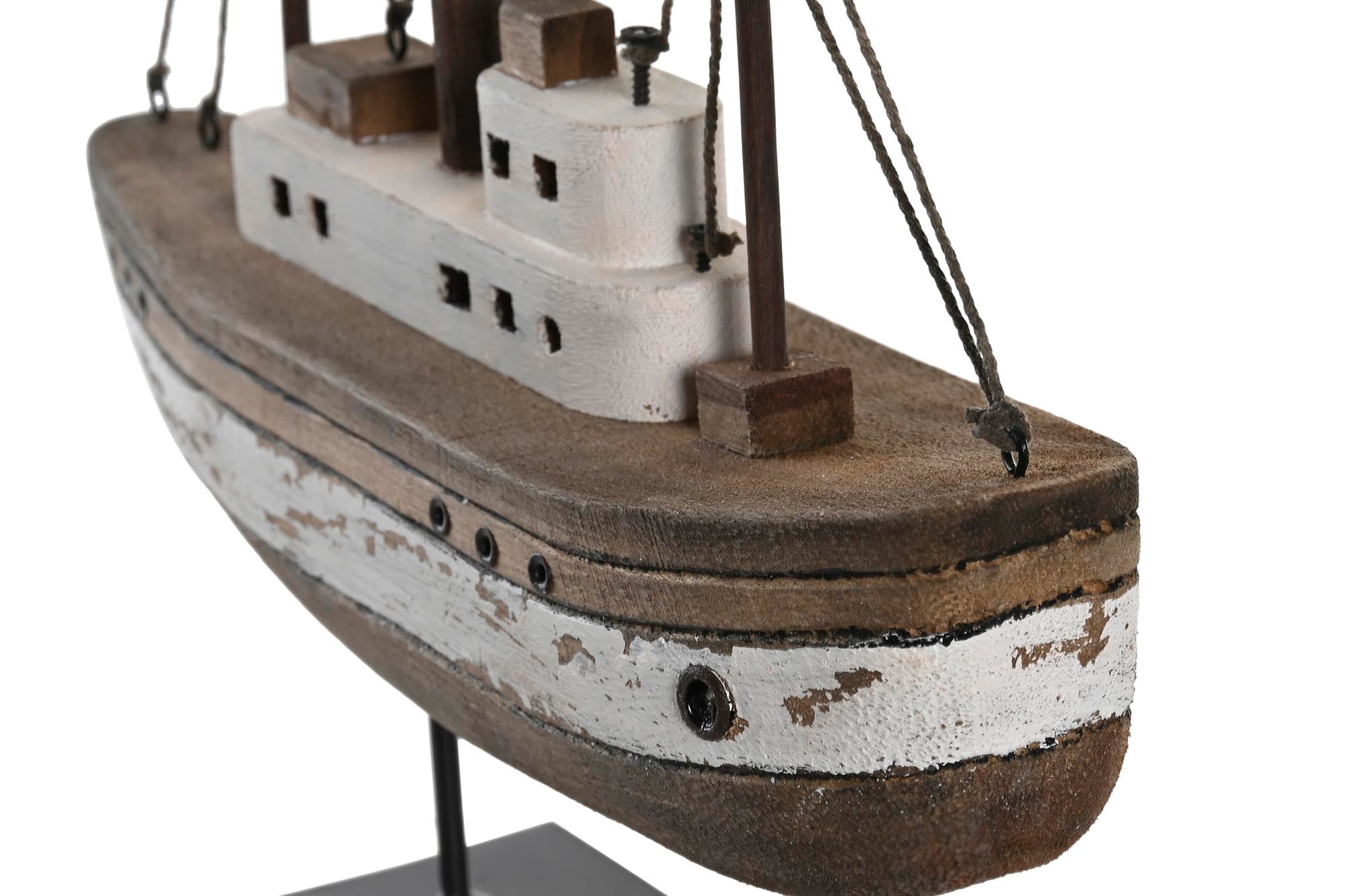 DECORACION PAULOWNIA 29X7X23 BARCO DESGASTADO - Imagen 2