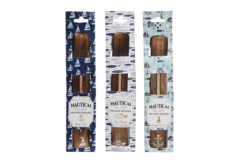 SOPORTE INCIENSO MADERA 6X1X30,5 NAUTICO 3 SURT. - Imagen 1