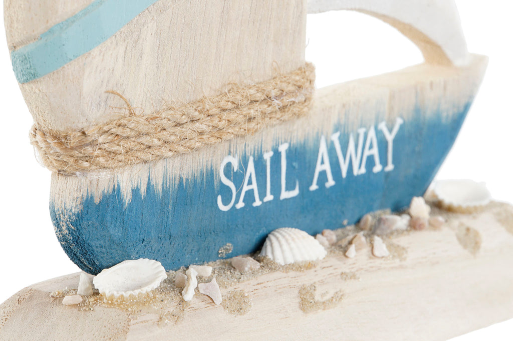 DECORACION MADERA 15X4,5X23,5 VELERO 2 SURT. - Imagen 3