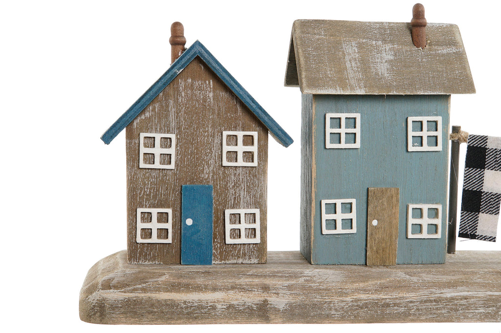 DECORACION MADERA 25,5X9X13,5 CASAS 2 SURT. - Imagen 4