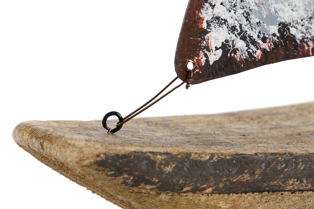 DECORACION PAULOWNIA METAL 35,3X8X46,5 VELERO - Imagen 5