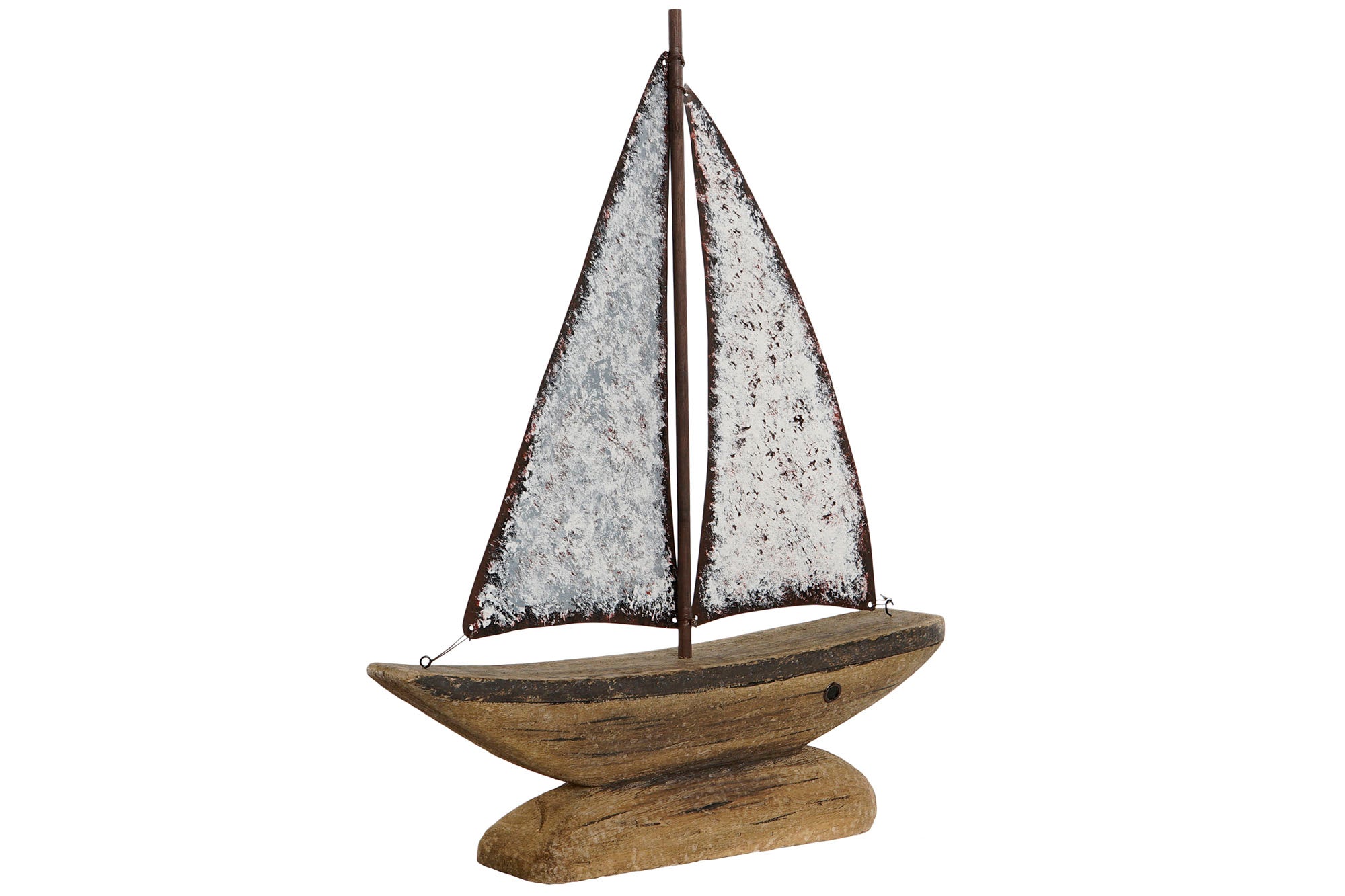 DECORACION PAULOWNIA METAL 35,3X8X46,5 VELERO - Imagen 1