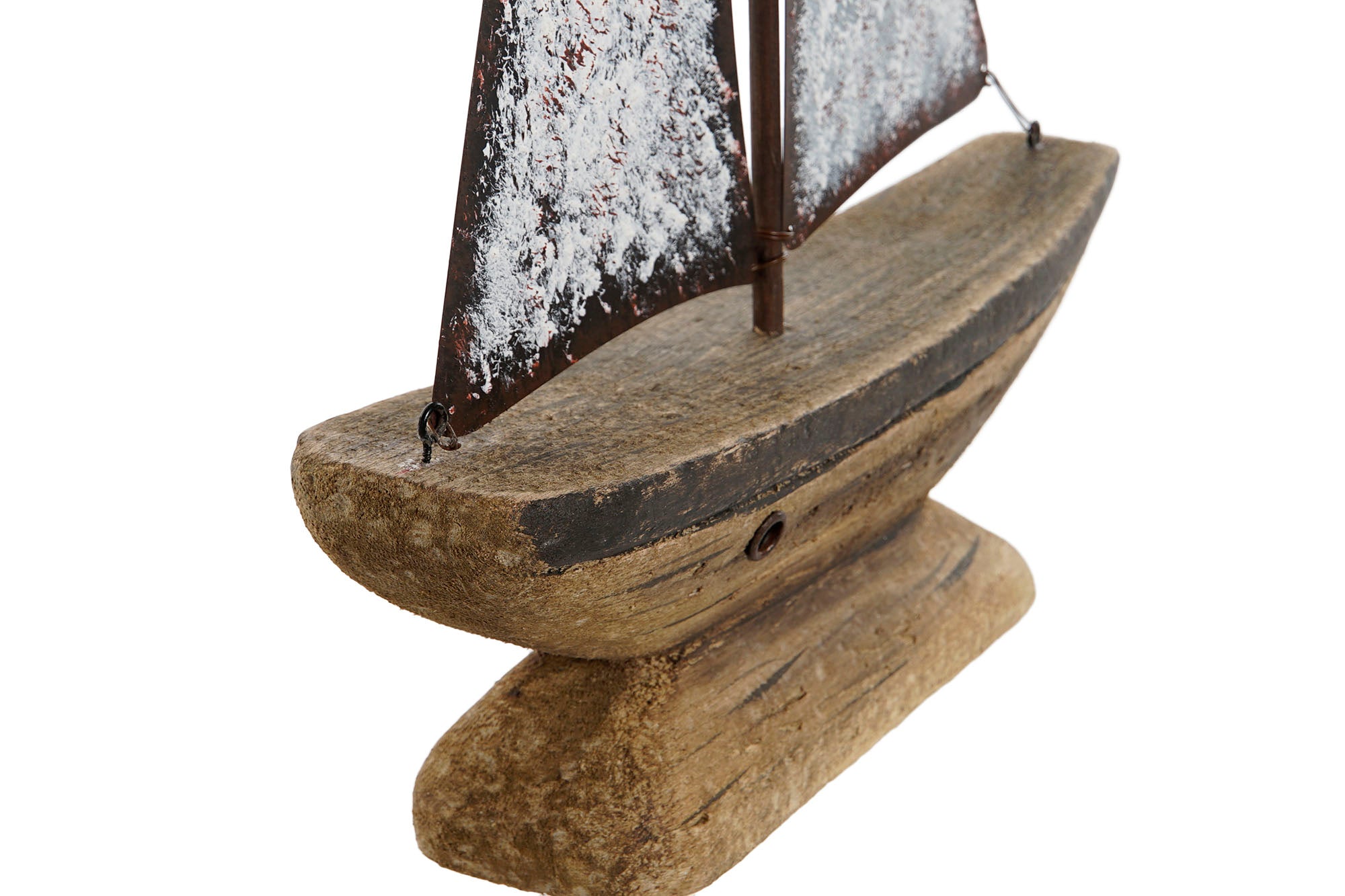 DECORACION PAULOWNIA METAL 26X6X34 VELERO - Imagen 2