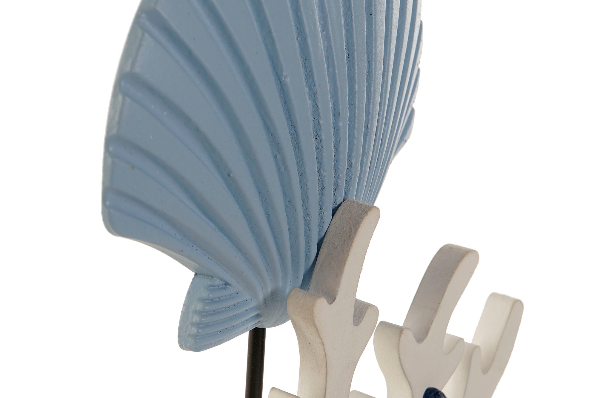 DECORACION MDF RESINA 31X7,5X18 AZUL - Imagen 2